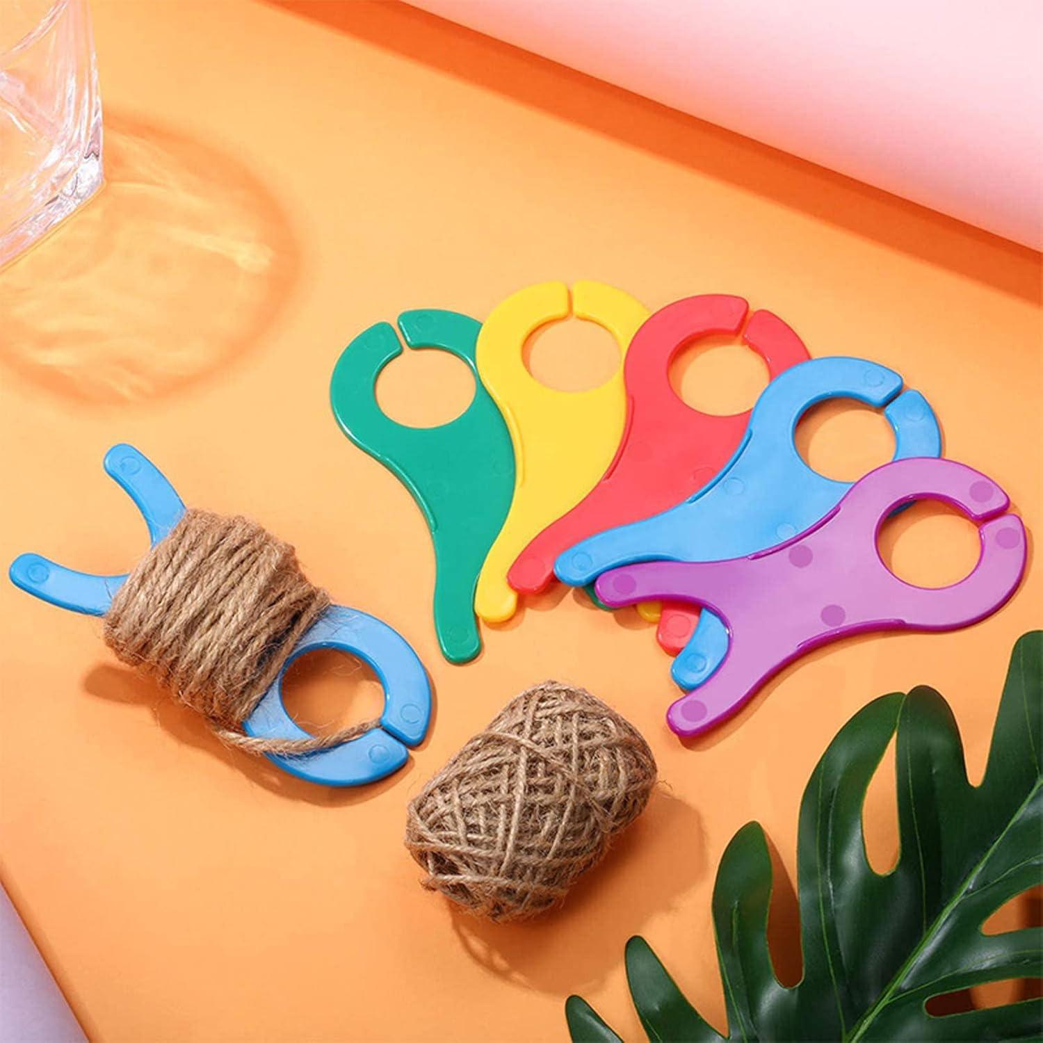 50 Bobinas de Hilo de Plástico TOPINCN, 5 Colores para Tejer y Coser