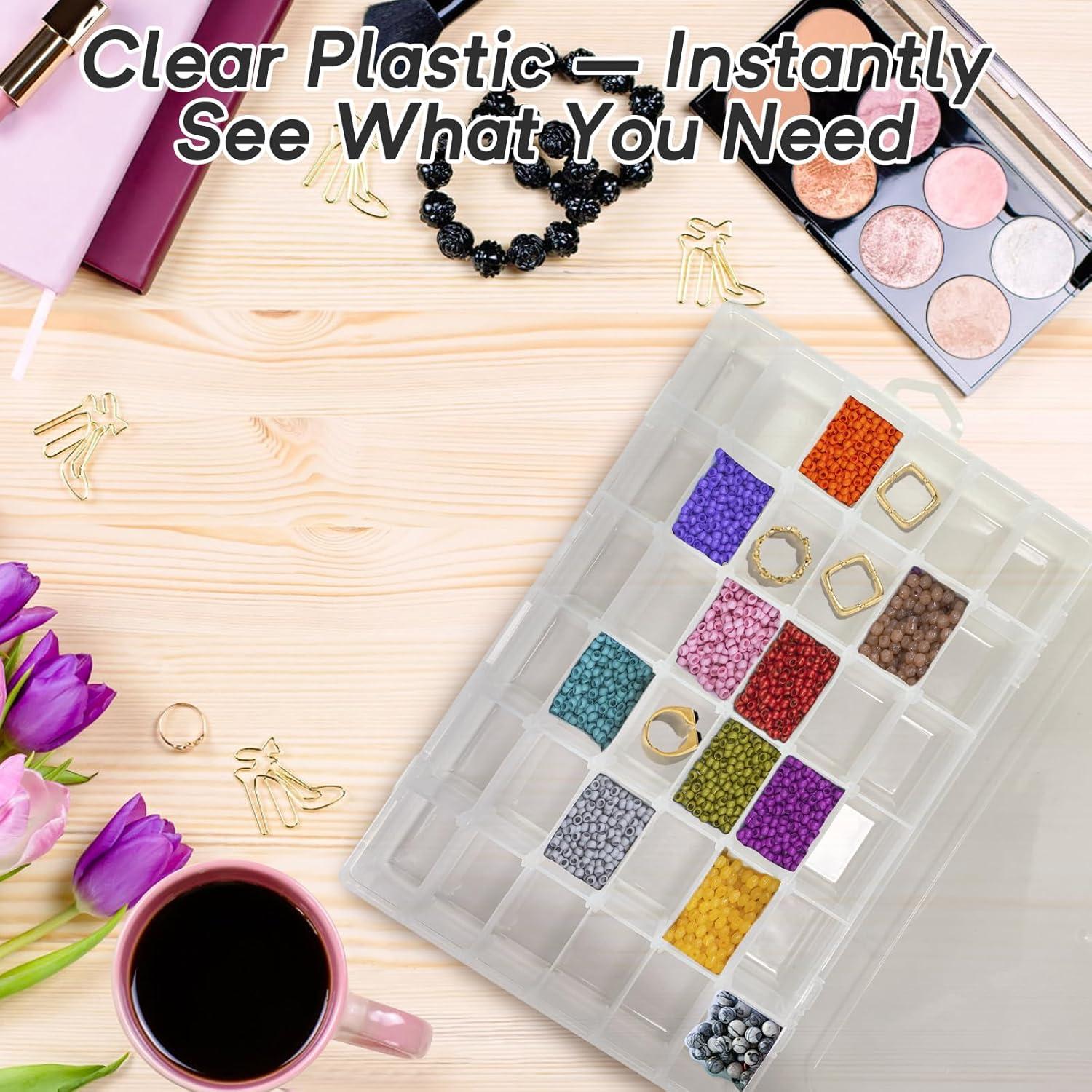 Paquete de 2 cajas organizadoras Meanhoo 36 compartimentos plástico