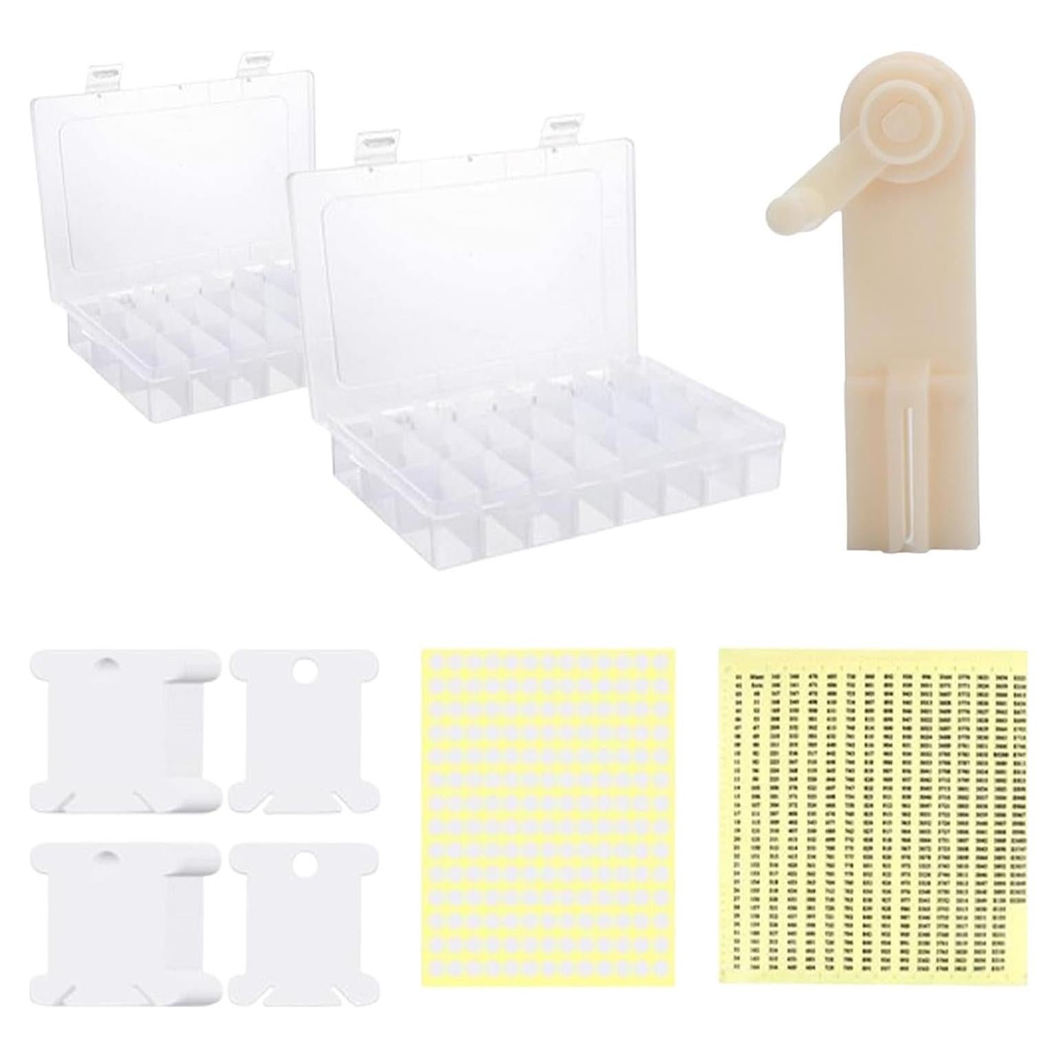 Organizador de Hilo de Bordado Mzario con 150 Bobinas y Etiquetas