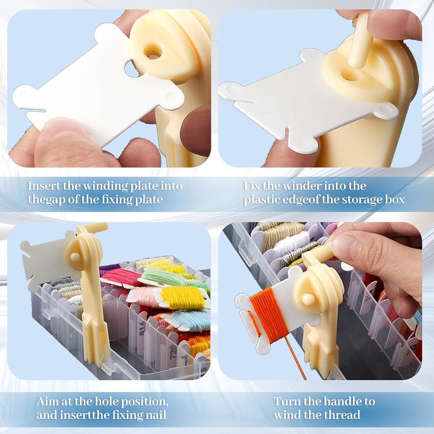 Organizador de Hilo de Bordado Mzario con 150 Bobinas y Etiquetas