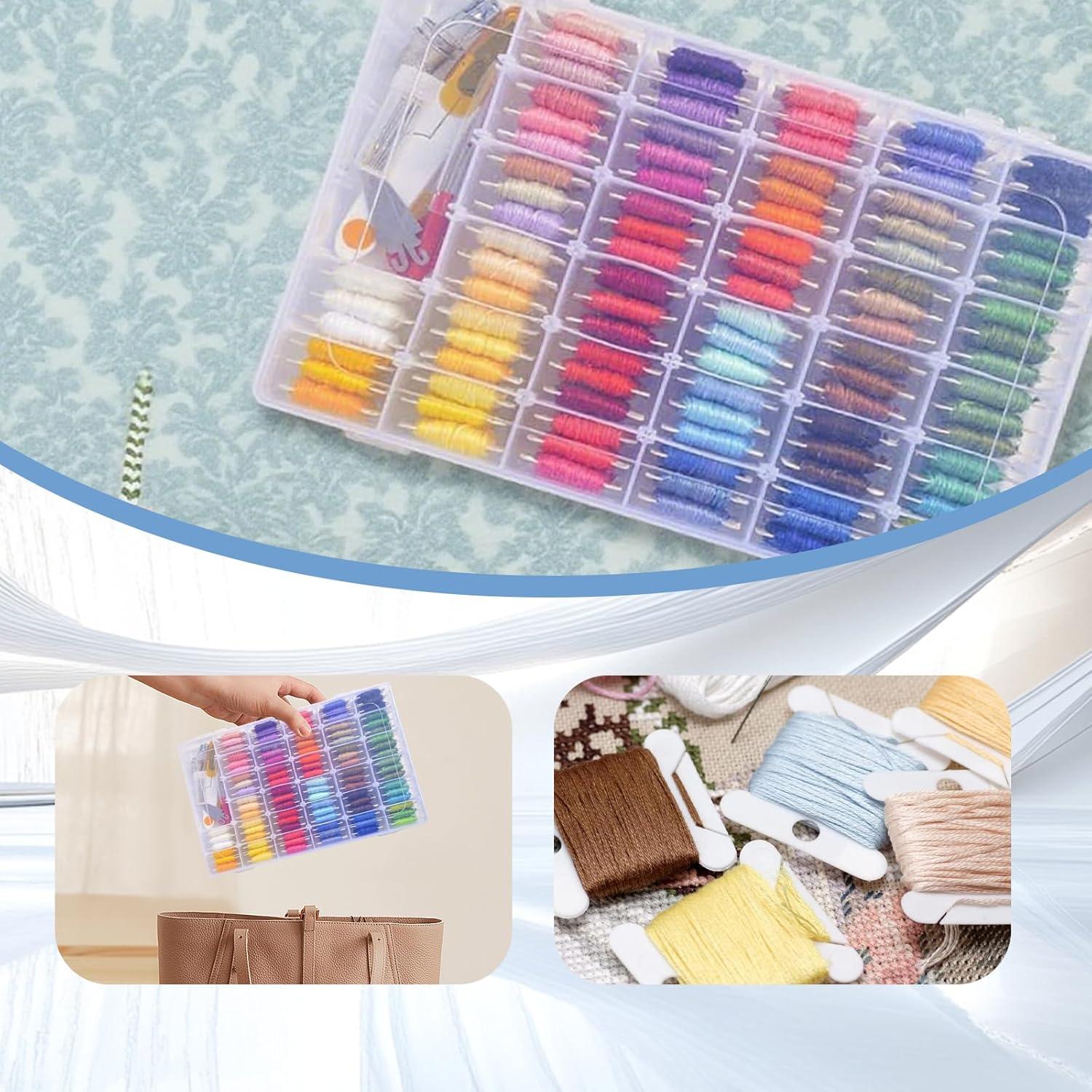 Organizador de Hilo de Bordado Mzario con 150 Bobinas y Etiquetas
