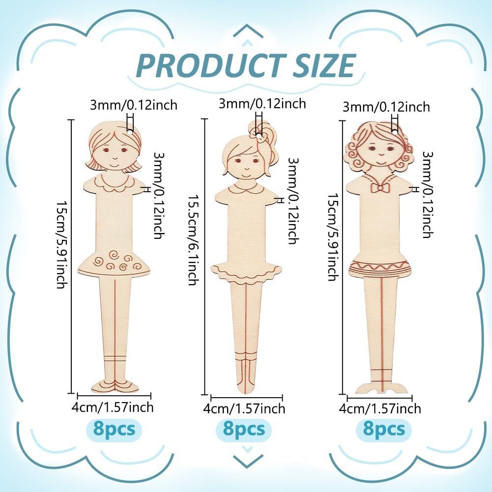 Bobinas de Hilo de Madera PH PandaHall 24pcs 15x4cm