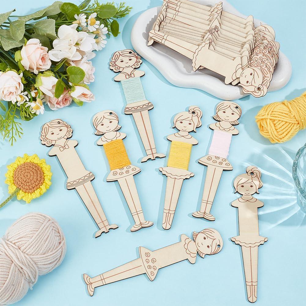 Bobinas de Hilo de Madera PH PandaHall 24pcs 15x4cm