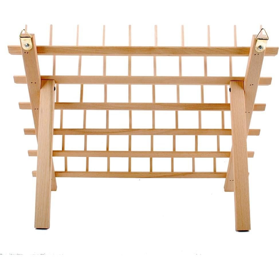 Soporte de Hilo de Madera NW para 60 Bobinas - Organizador Plegable