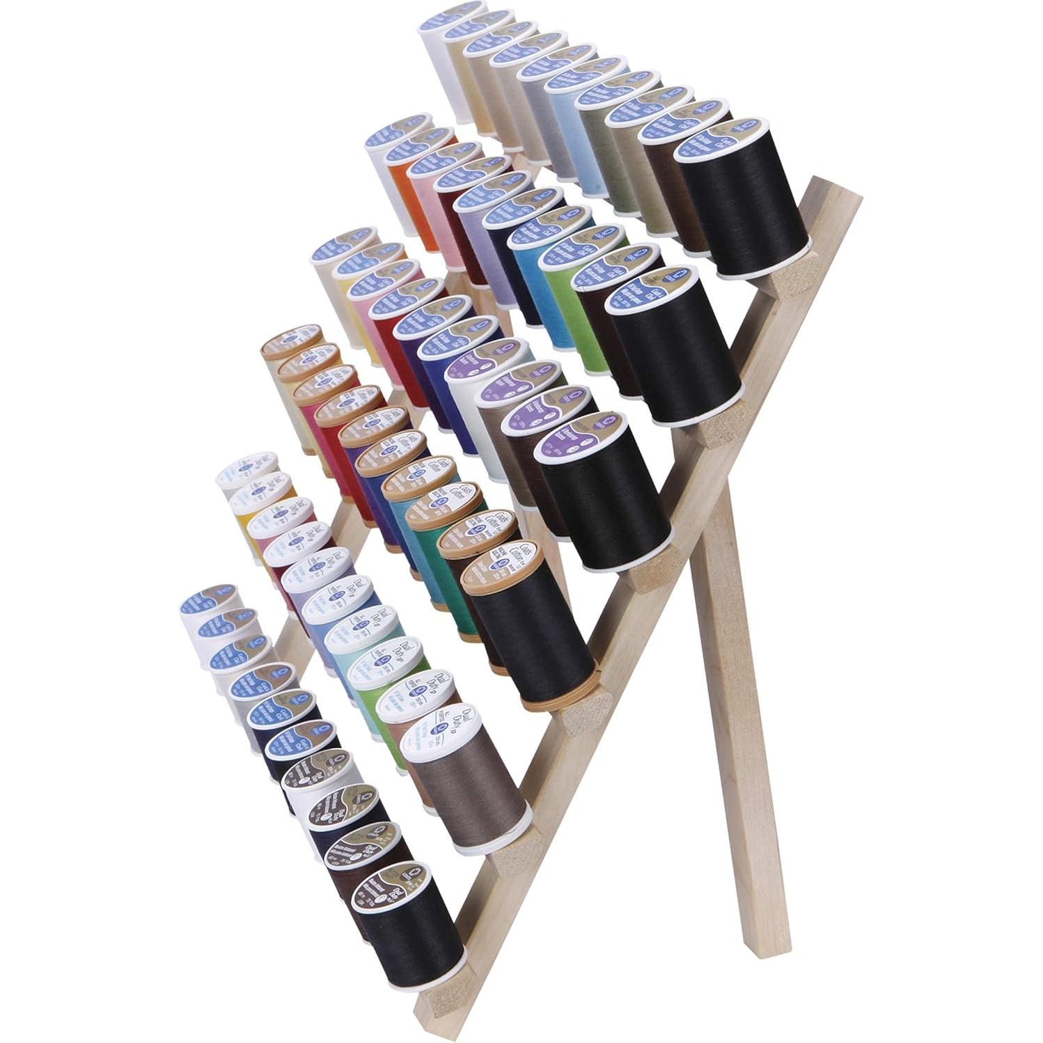 Soporte de Hilo de Madera Dritz para 60 Carretes - 40 cm x 33 cm