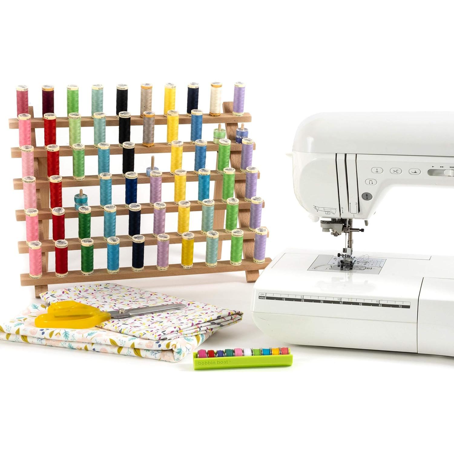 Soporte de Hilo de Madera Dritz para 60 Carretes - 40 cm x 33 cm