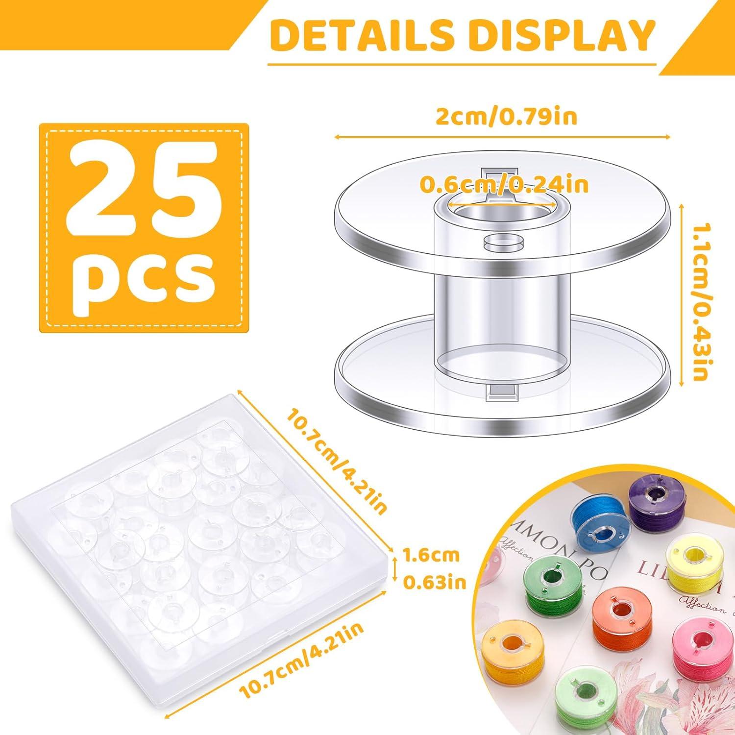 Bobinas de Plástico LOKUNN 25 Pcs para Máquina de Coser