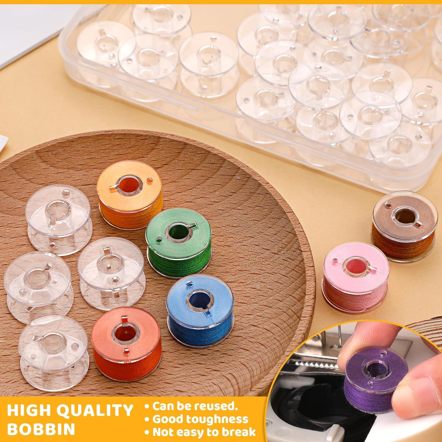 Bobinas de Plástico LOKUNN 25 Pcs para Máquina de Coser