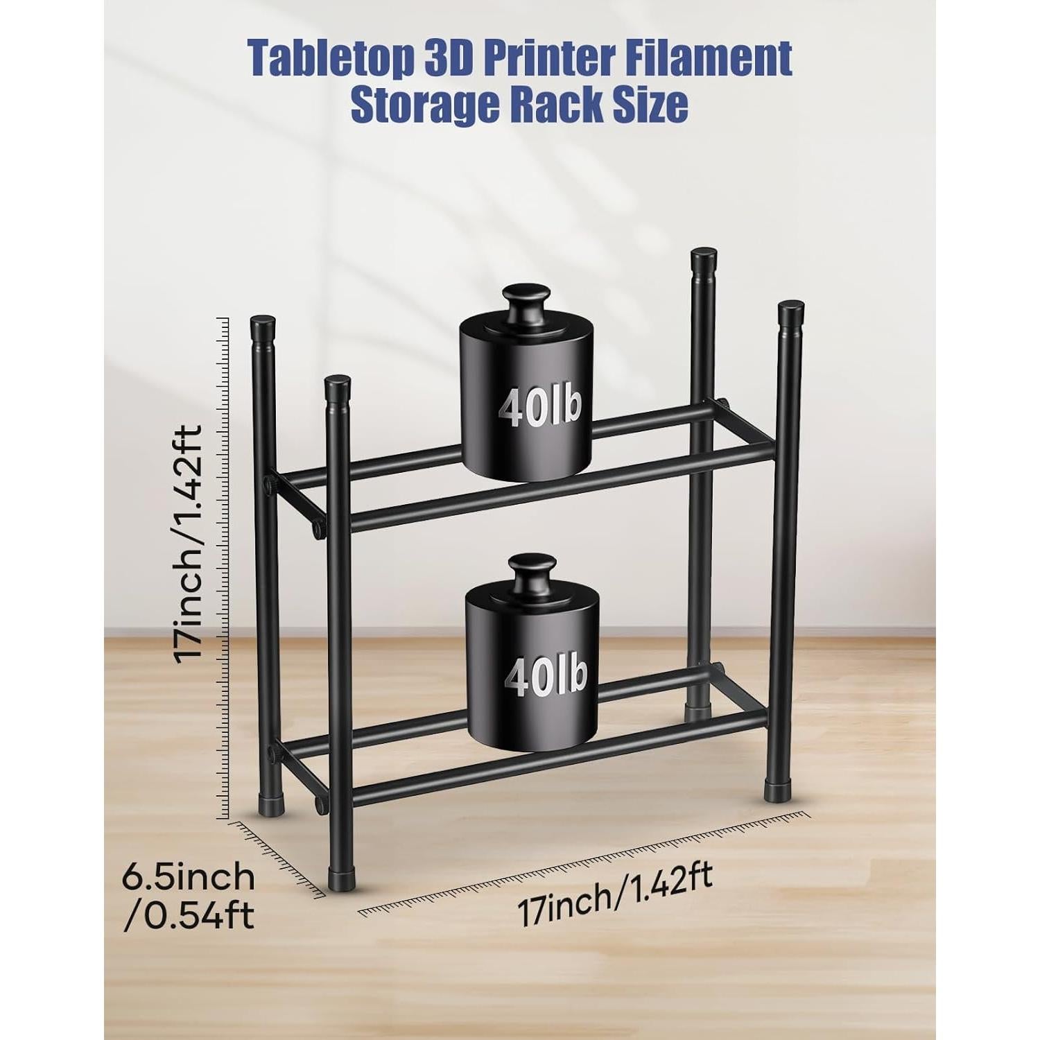Soporte de Almacenamiento de Filamento 3D 2 Niveles - Organizador Expandible