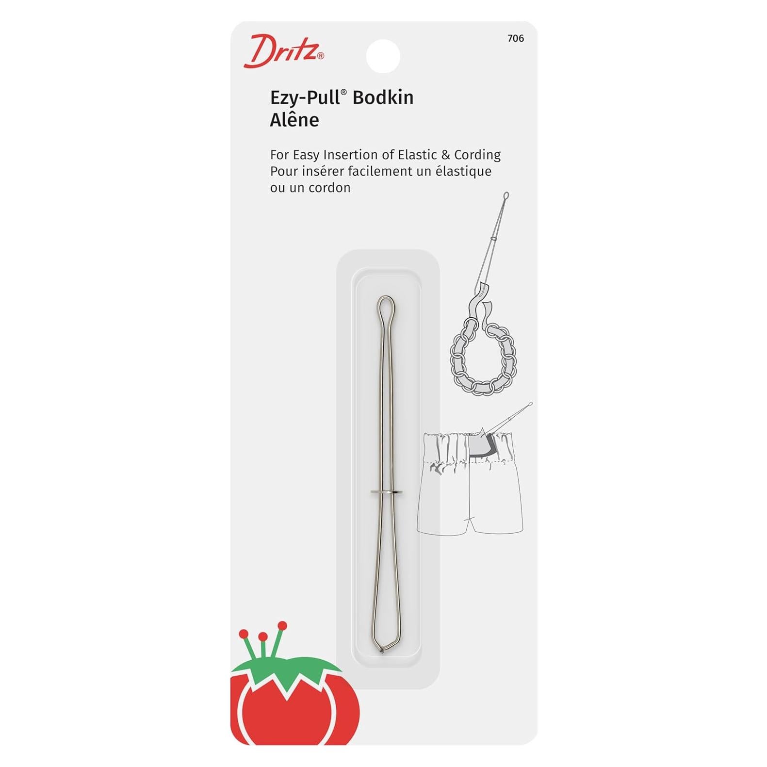 Dritz Ezy-Pull, Cording & Elastic Insertion, 1 Count Bodkin, Silver