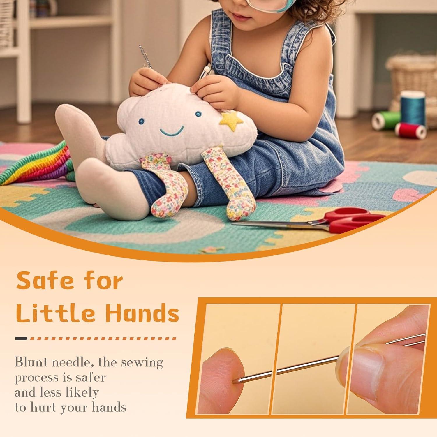 Agujas de Ojo Grande TLKKUE 12 Pcs Acero Plata 5.3cm 6cm 7cm