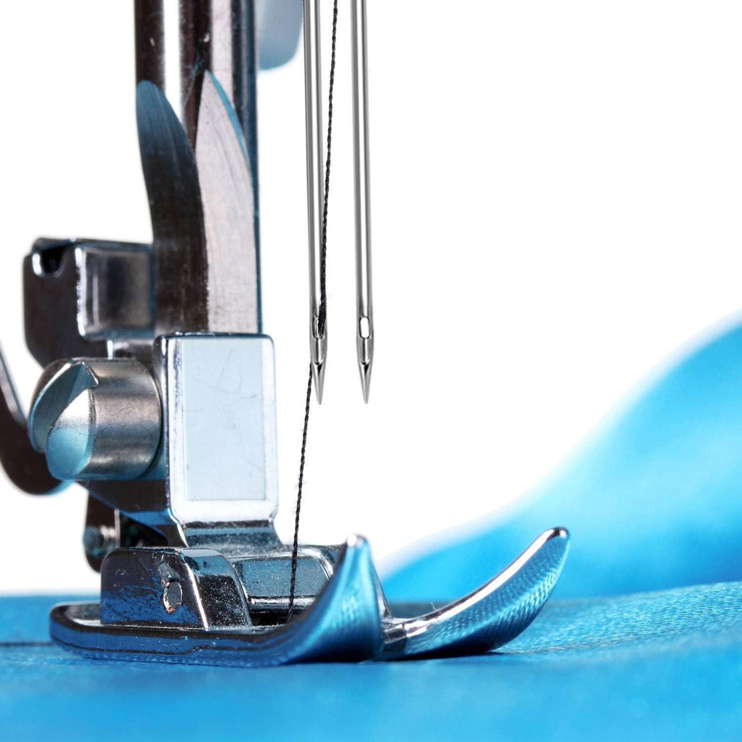 18 Agujas Gemelas para Máquina de Coser WILLBOND - 3 Tamaños