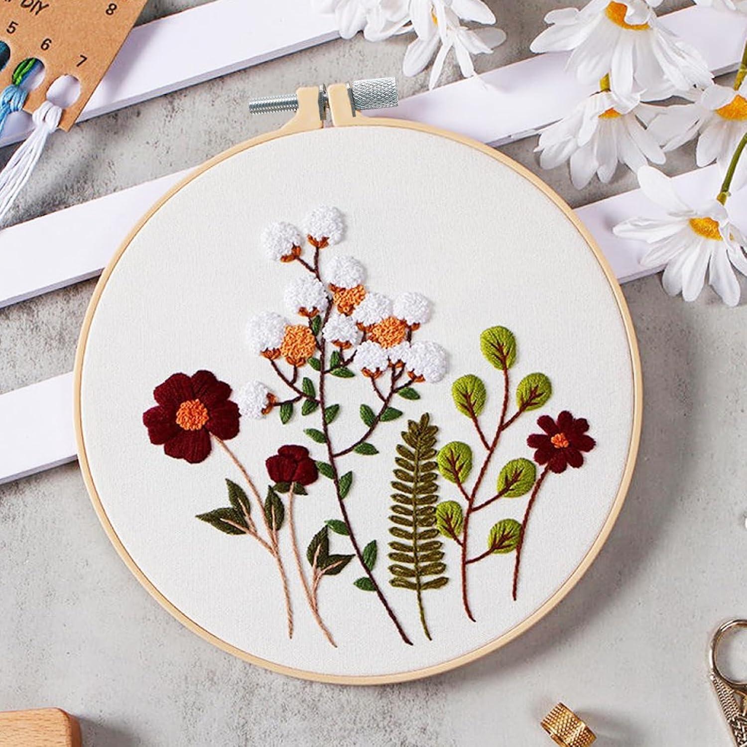 Set de 6 Aros de Bordado Biaungdo de Bambú Ajustables 7.62-20.32 cm