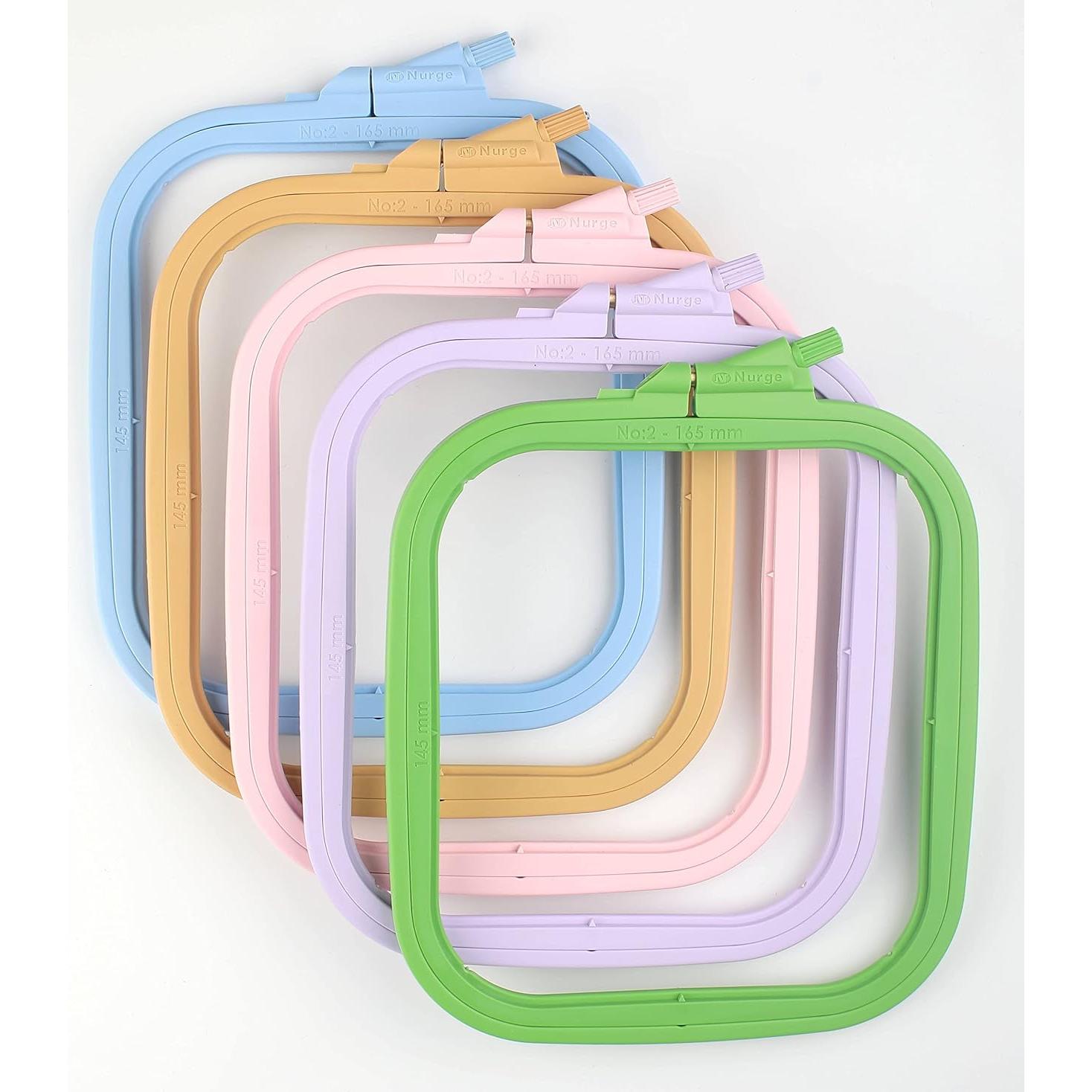 Aros de Bordado Plásticos Nurge 5Pcs Cuadrados Pequeños
