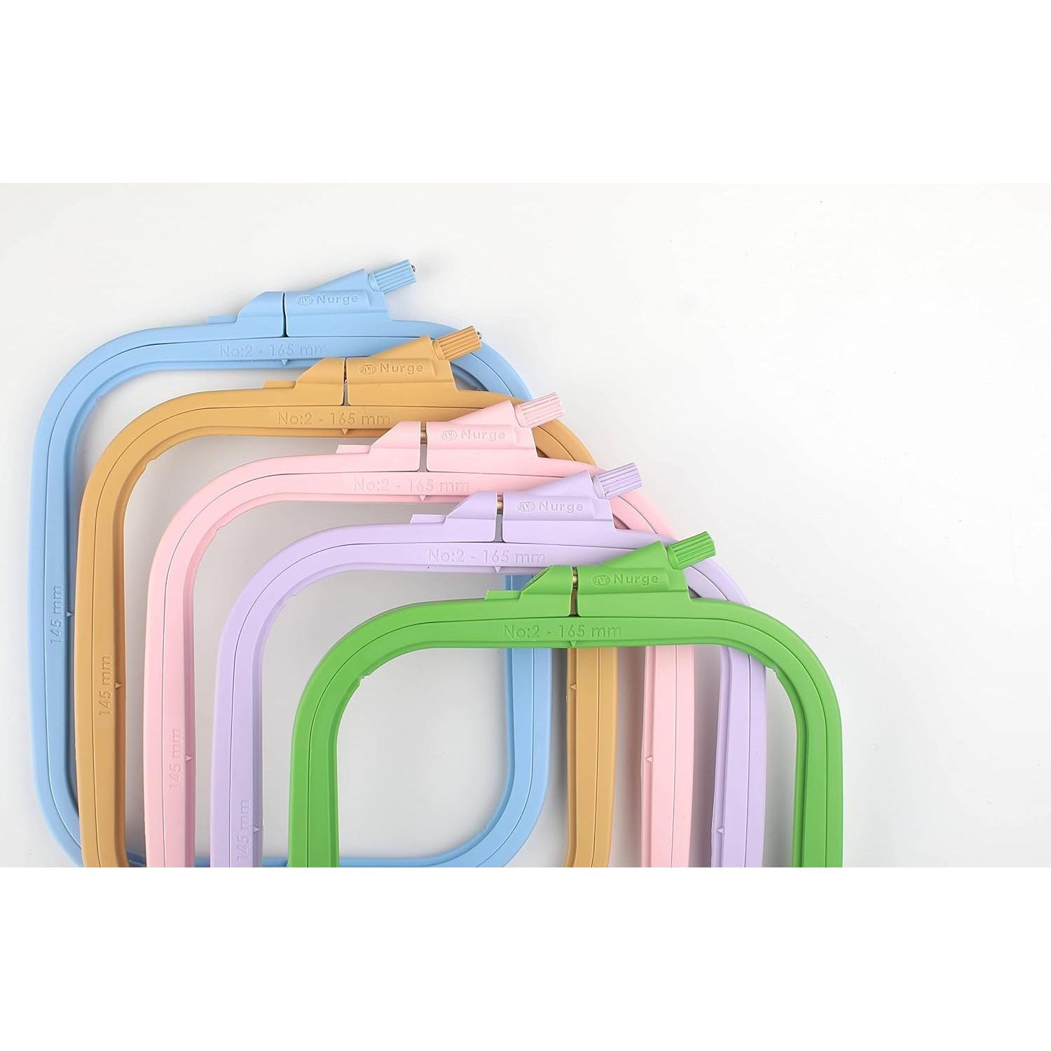 Aros de Bordado Plásticos Nurge 5Pcs Cuadrados Pequeños