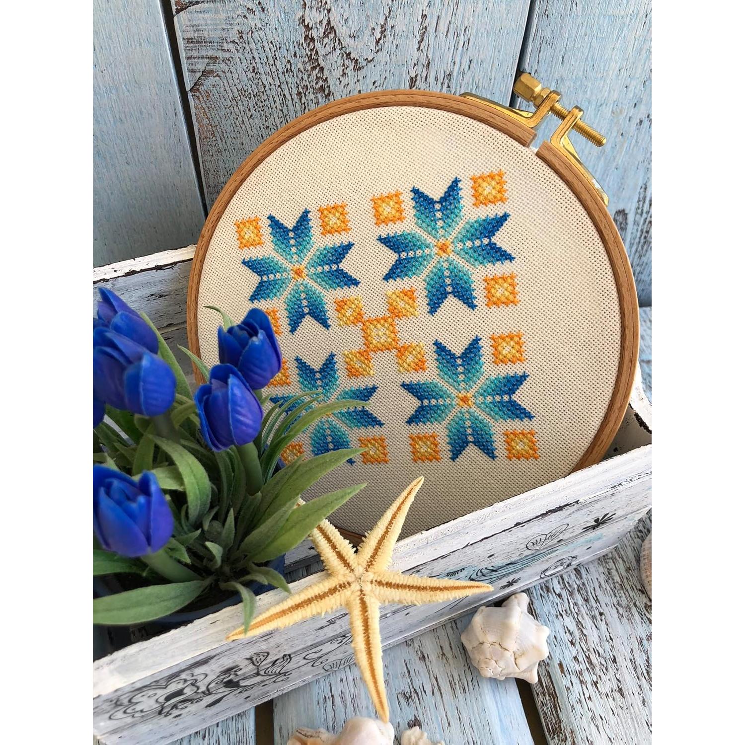 Aro de Bordado de Madera de Haya Nurge 16cm con Cierre Dorado