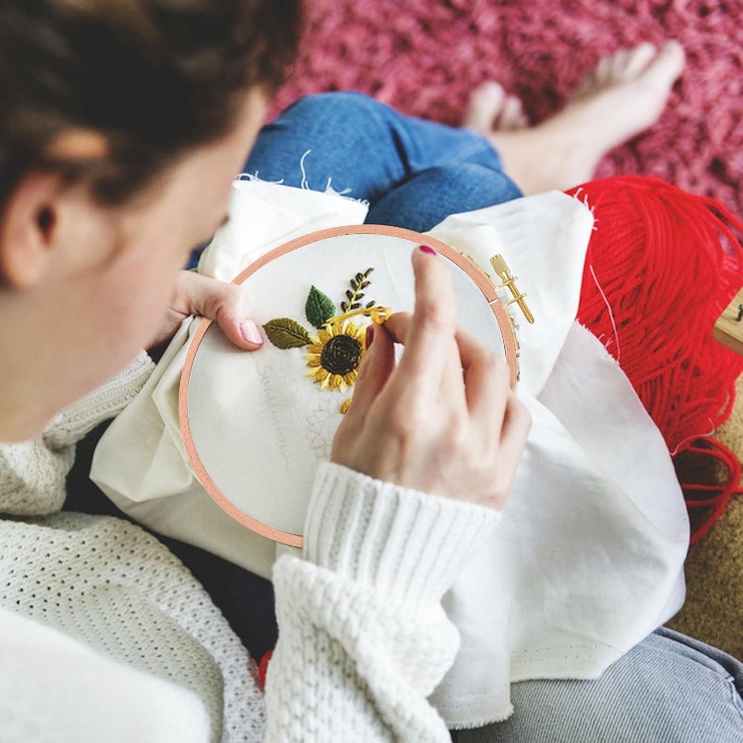 Aros de Bordado de Madera de Haya 4" y 6" - 2 Pcs