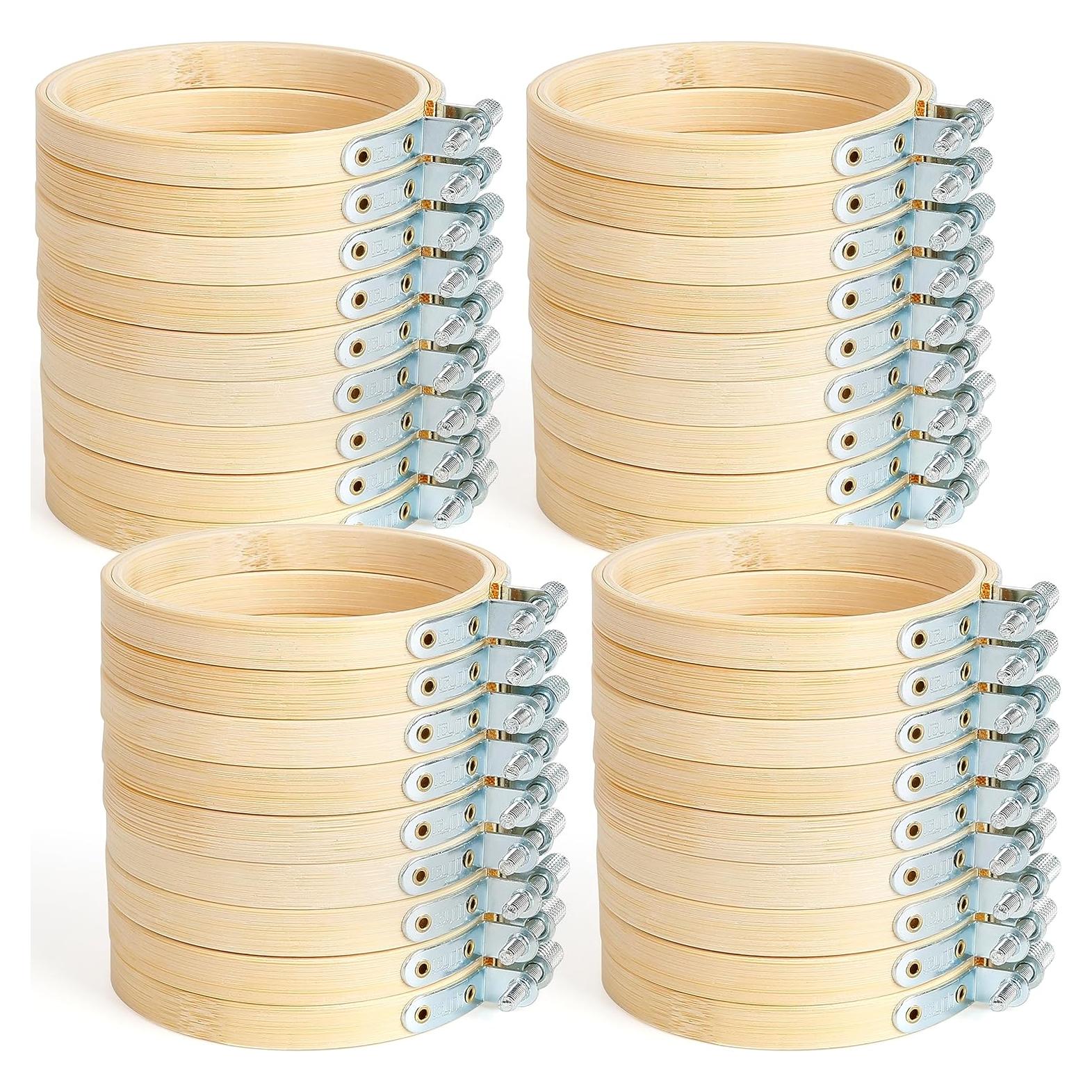 Caydo 36 Aros de Bordado 8 cm Redondos para Manualidades