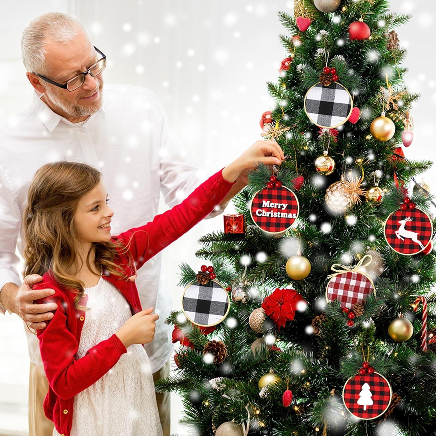 Caydo 36 Aros de Bordado 8 cm Redondos para Manualidades