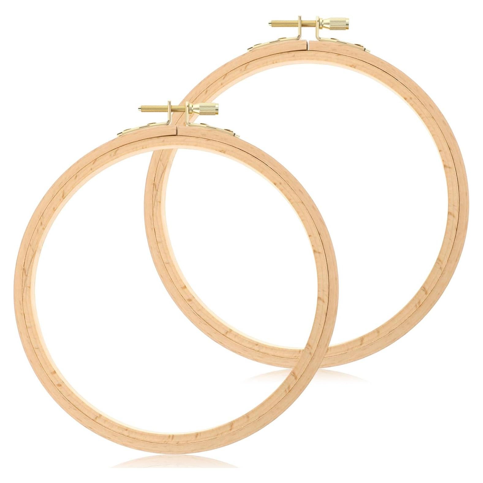 Paquete de 2 Aros de Bordado SHENLIU 15.5 cm Madera de Haya