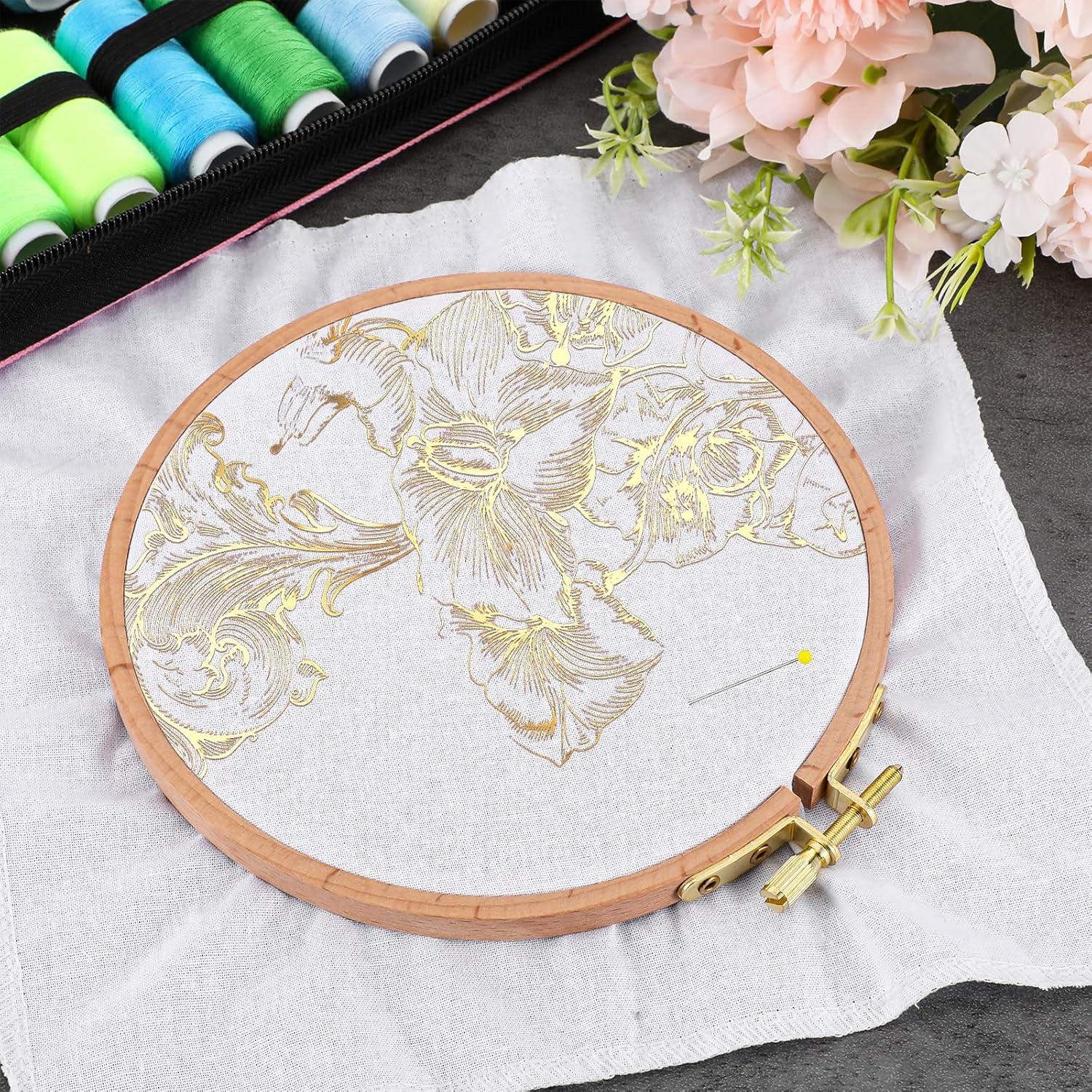 Paquete de 2 Aros de Bordado SHENLIU 15.5 cm Madera de Haya