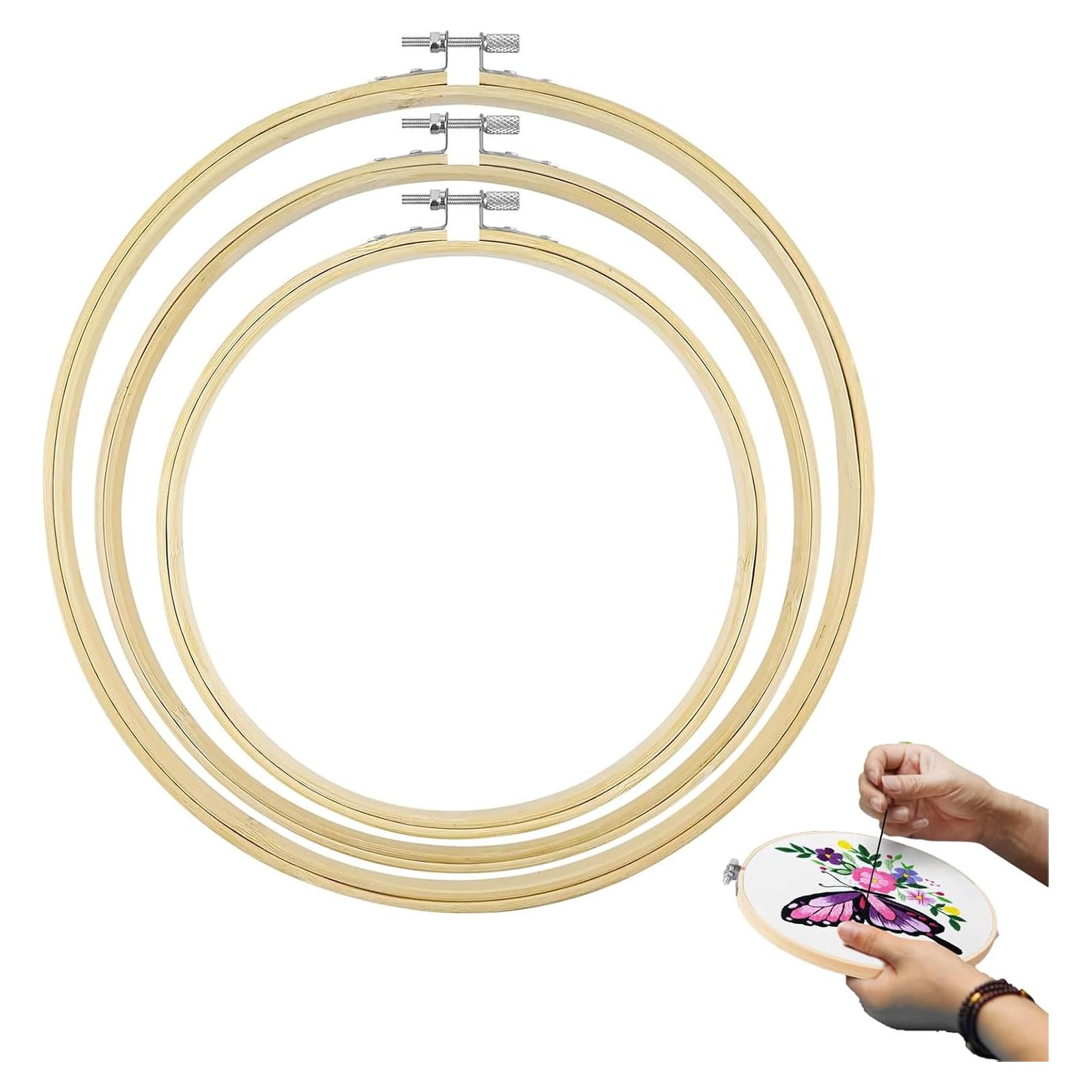 Juego de Aros de Bordado SHENGYIYISHENG 3 Pcs 15-25 cm