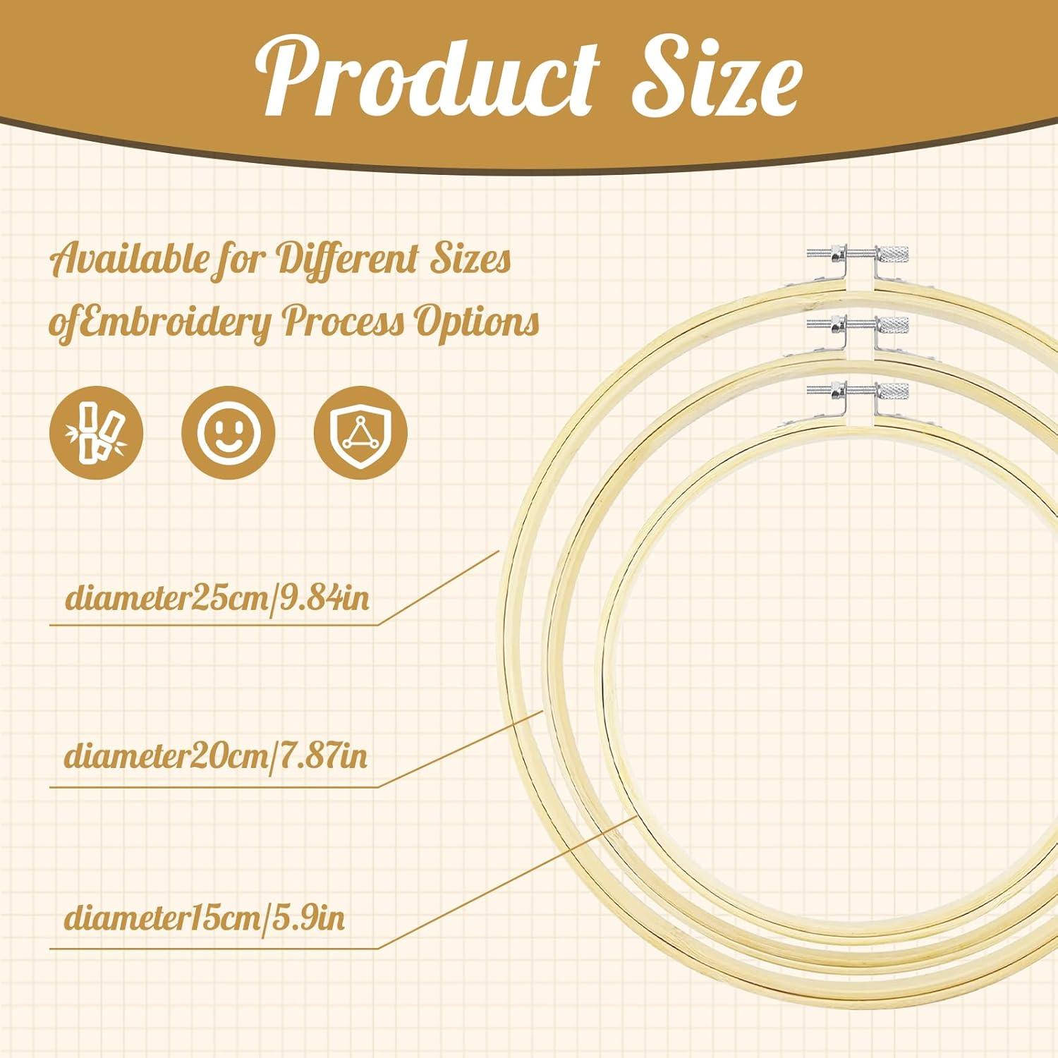 Juego de Aros de Bordado SHENGYIYISHENG 3 Pcs 15-25 cm