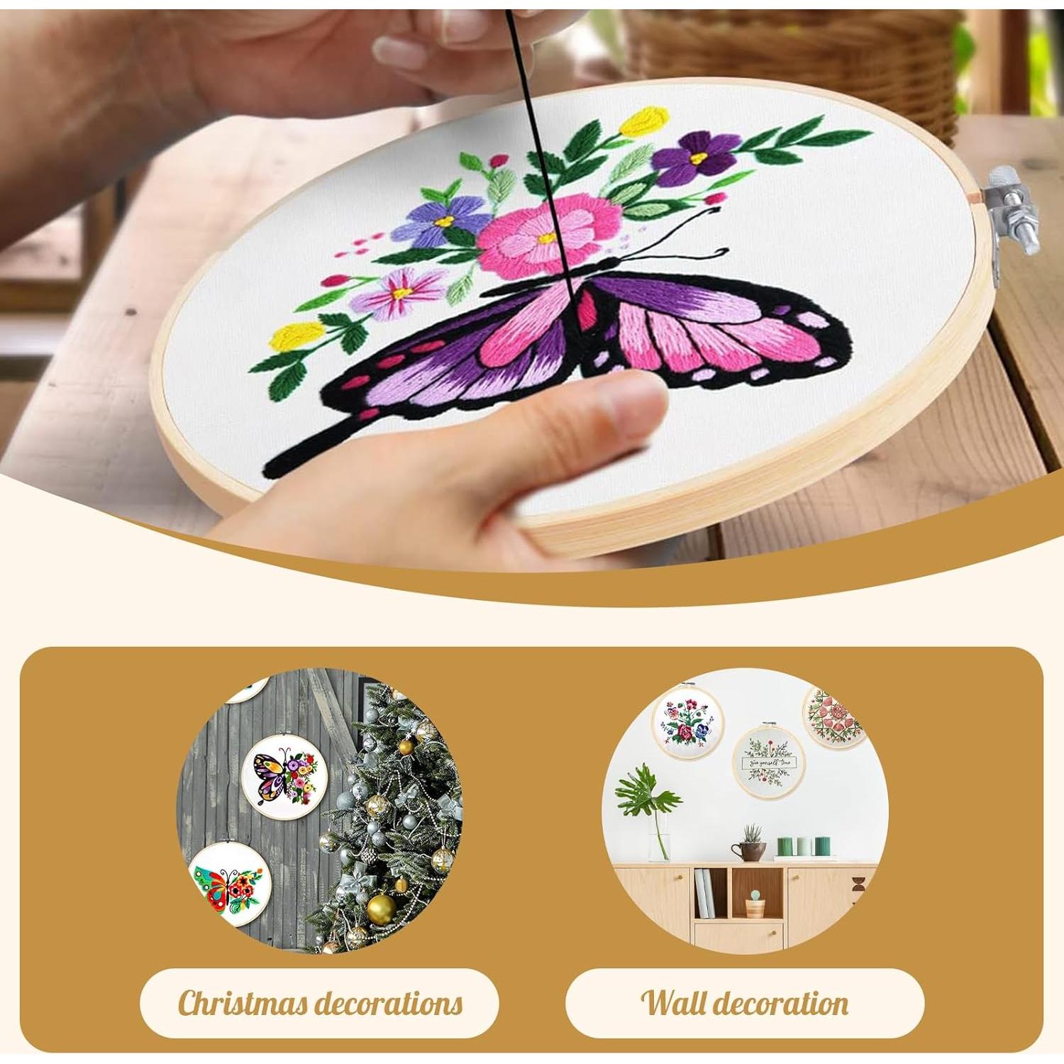 Juego de Aros de Bordado SHENGYIYISHENG 3 Pcs 15-25 cm