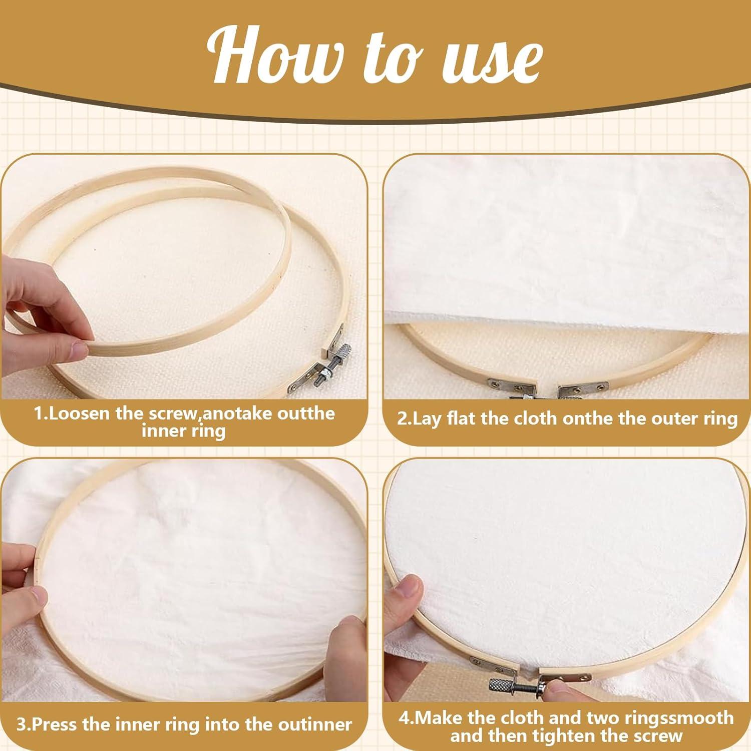 Juego de Aros de Bordado SHENGYIYISHENG 3 Pcs 15-25 cm