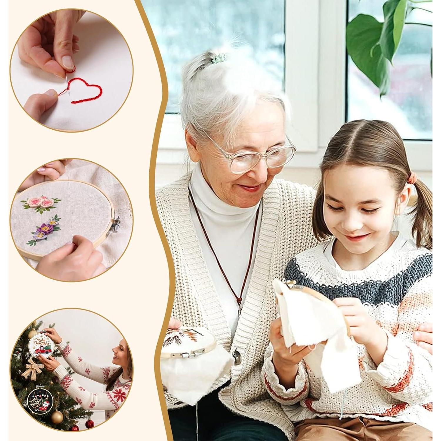 Juego de Aros de Bordado SHENGYIYISHENG 3 Pcs 15-25 cm