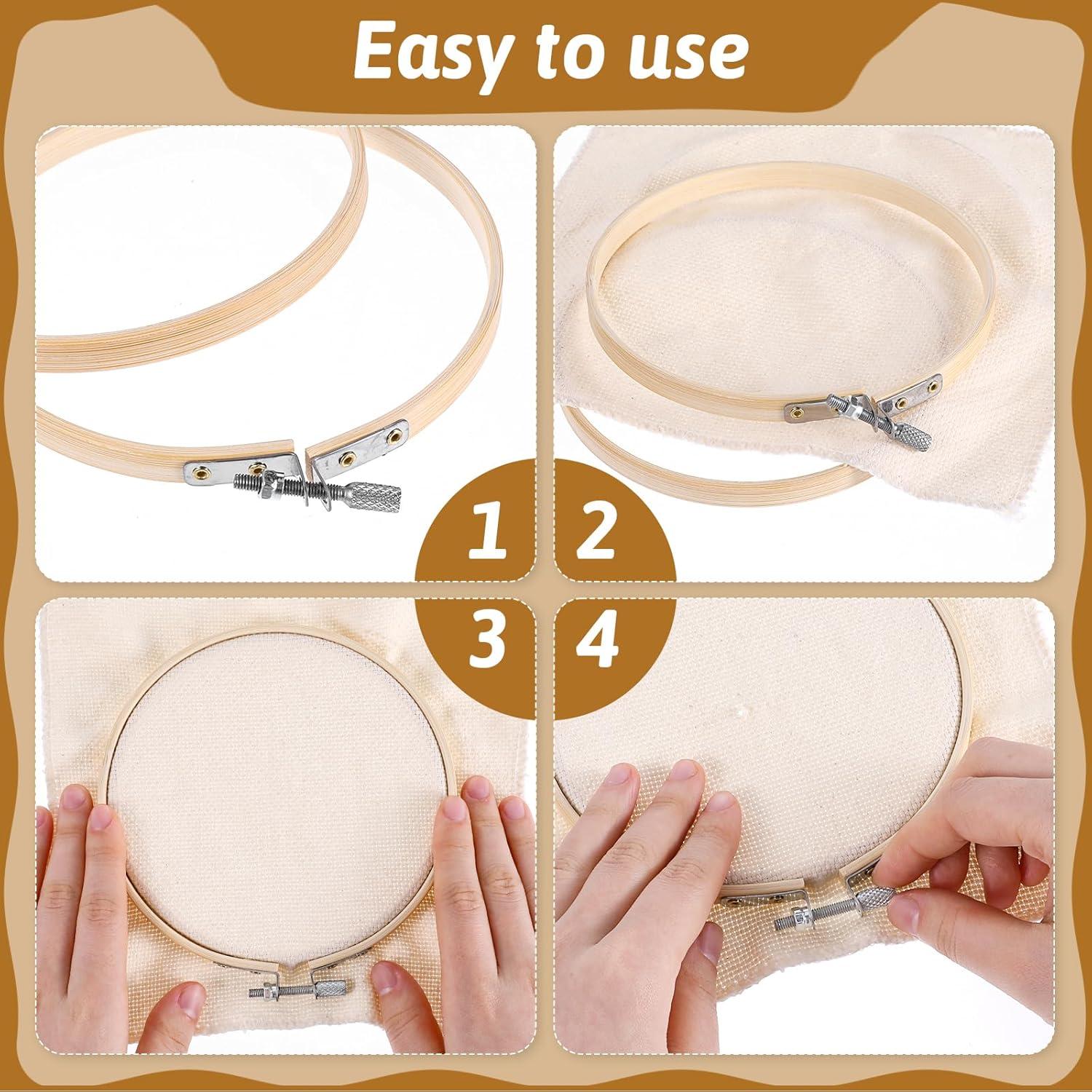 Juego de 3 Aros de Bordado de Bambú 10/13/16 cm - QfwdfcTrenz