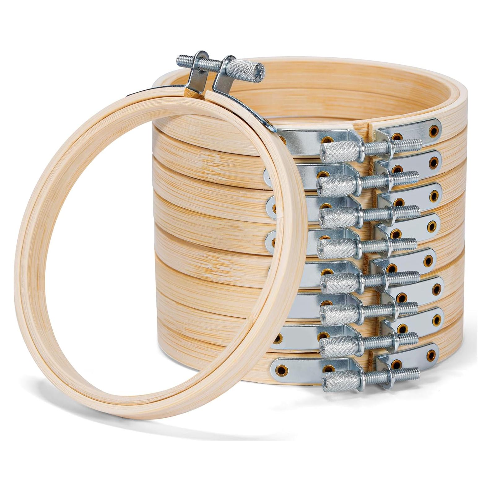 Juego de 9 Aros de Bordado XEmbro 4 Pulgadas Ajustables