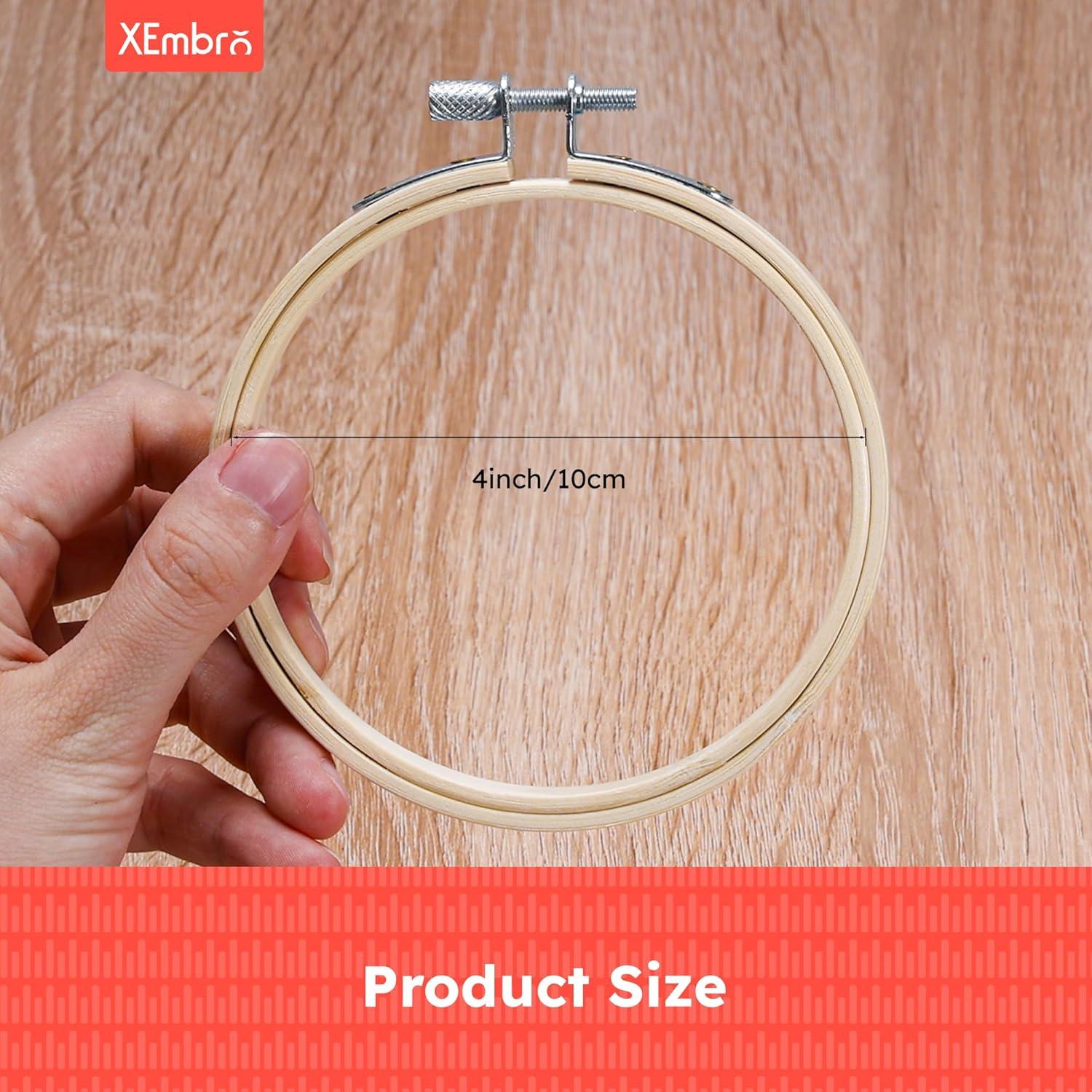 Juego de 9 Aros de Bordado XEmbro 4 Pulgadas Ajustables