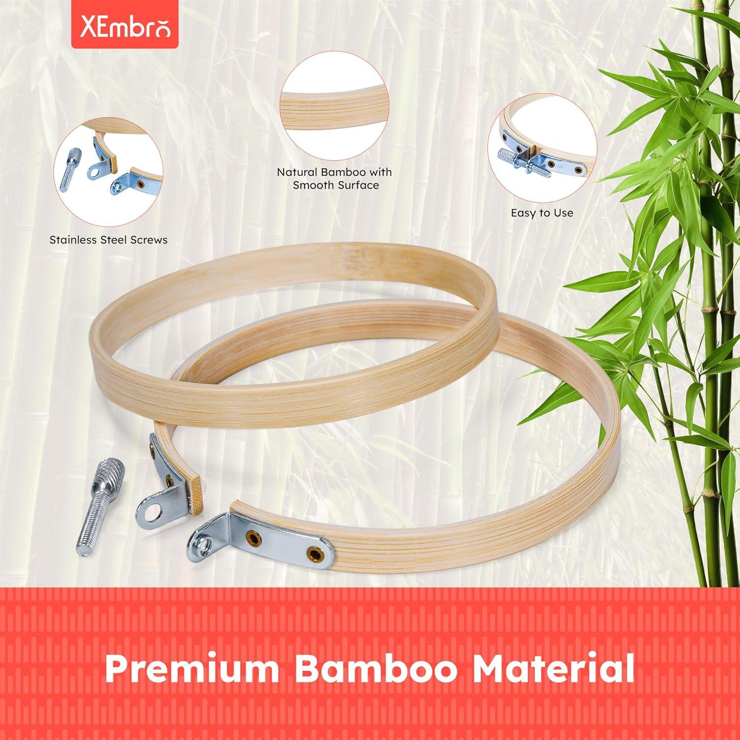 Juego de 9 Aros de Bordado XEmbro 4 Pulgadas Ajustables