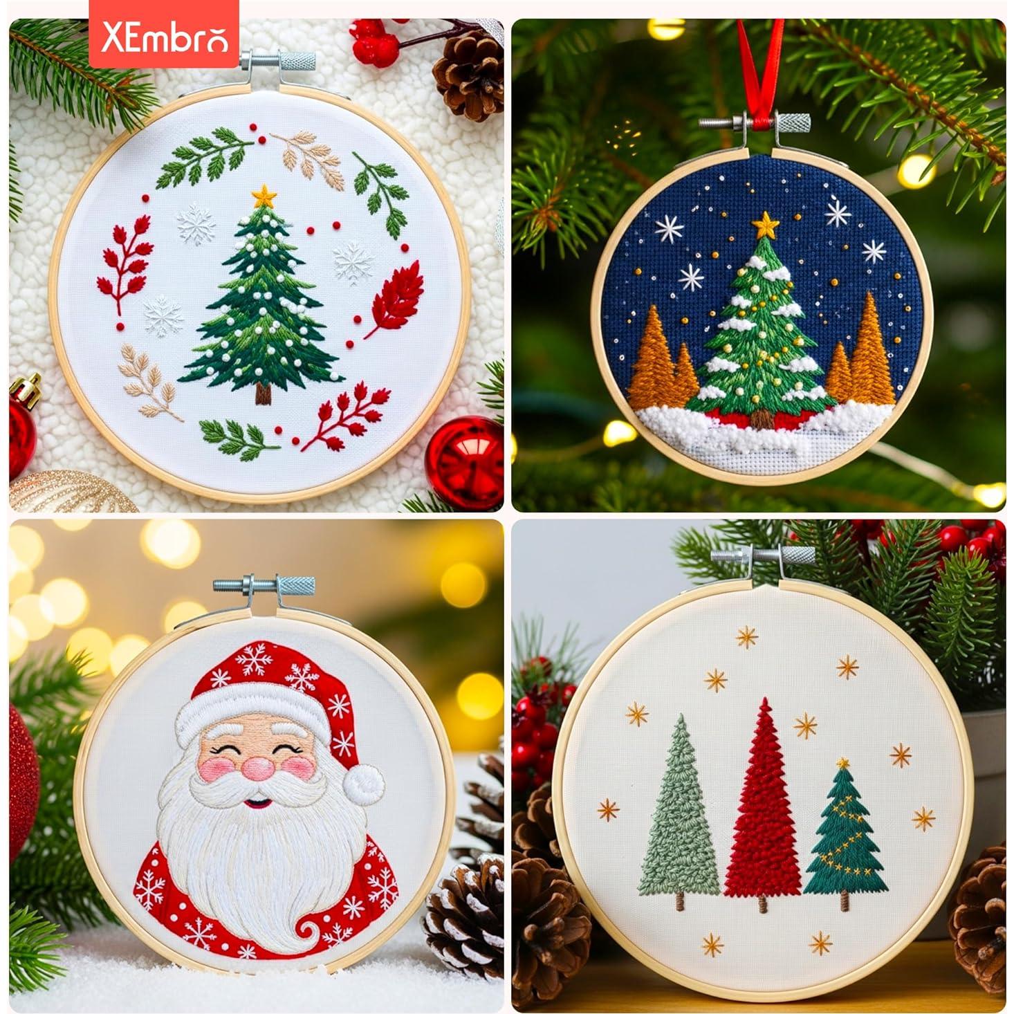 Juego de 9 Aros de Bordado XEmbro 4 Pulgadas Ajustables