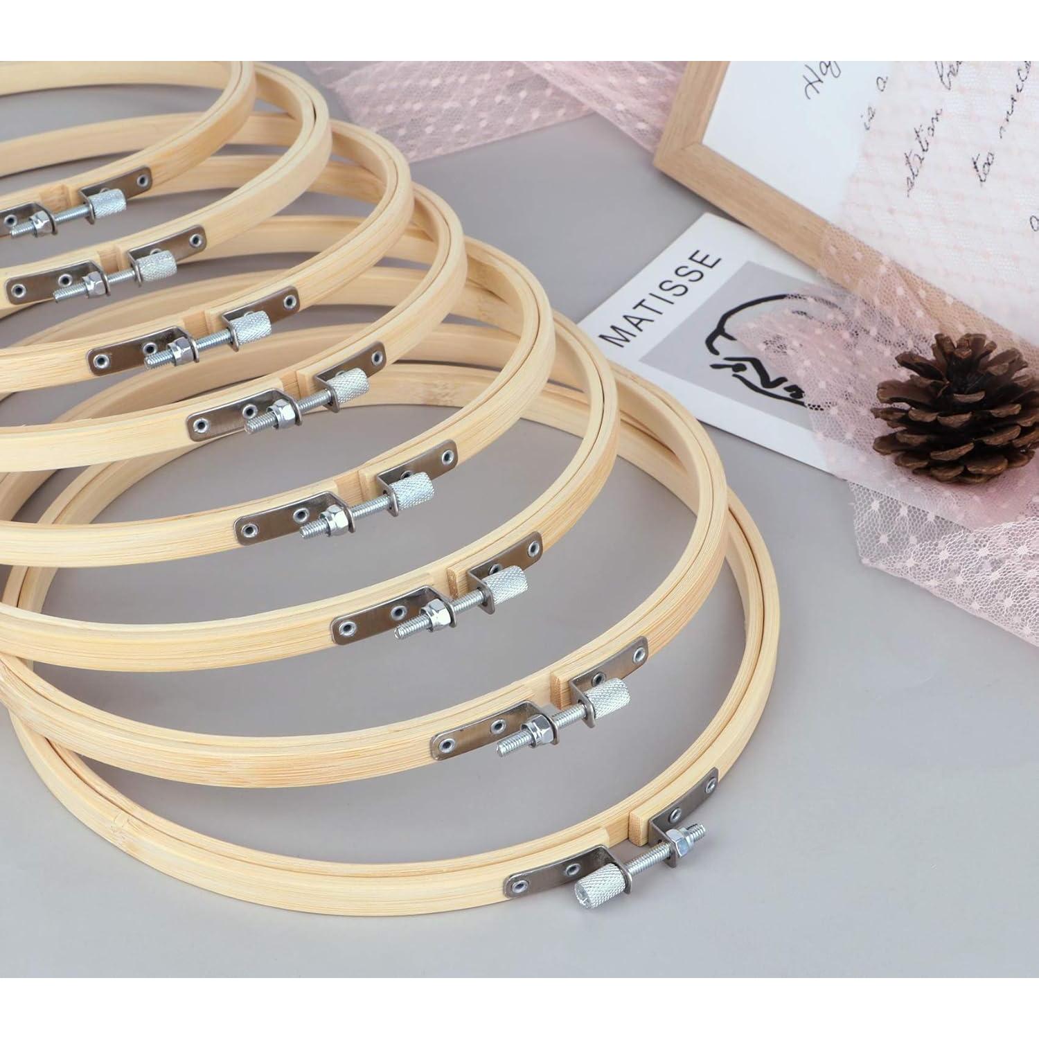 Aros de Bordado Umoonfine de Madera 10 Pulgadas 8 Piezas