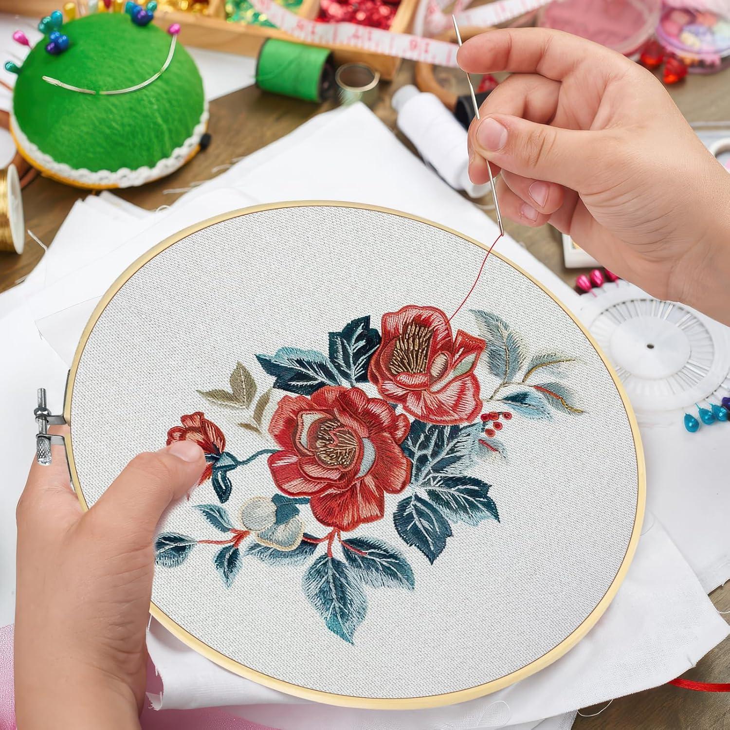 Set de 5 Aros de Bordado de Bambú embhand - 10.2 a 25.4 cm