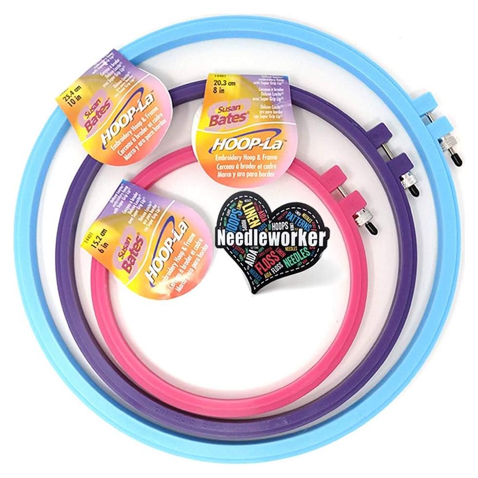 Aros de Bordado de Plástico Susan Bates - Set de 3 Tamaños