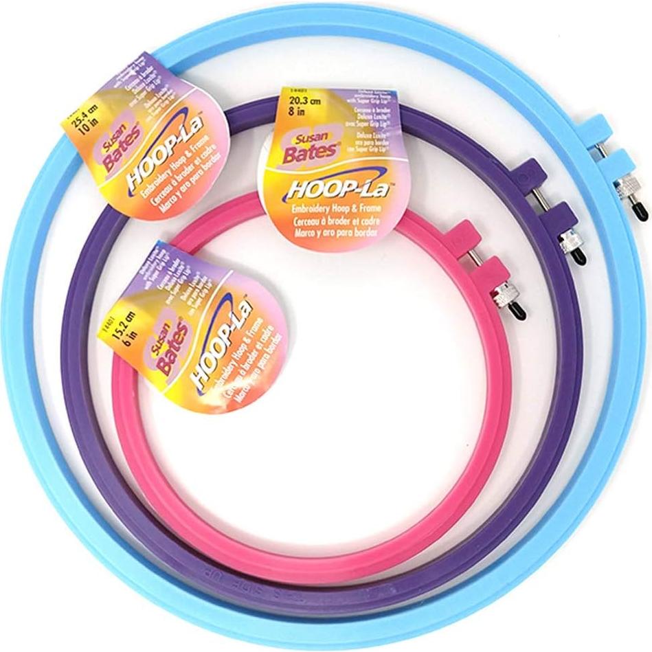 Aros de Bordado de Plástico Susan Bates - Set de 3 Tamaños