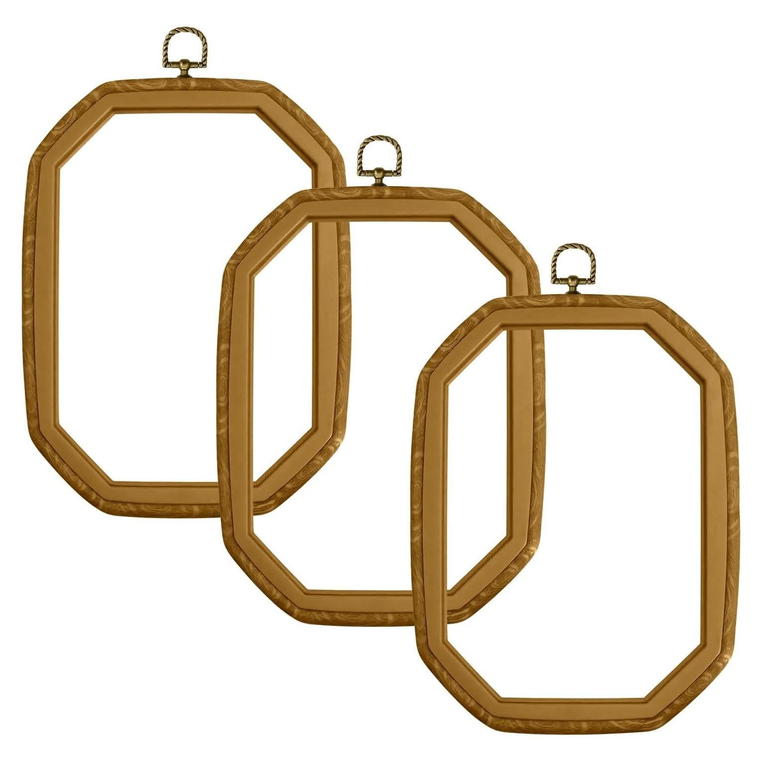 Aros de Bordado 3-Pack 26x19 cm - Madera Vintage Holyenten