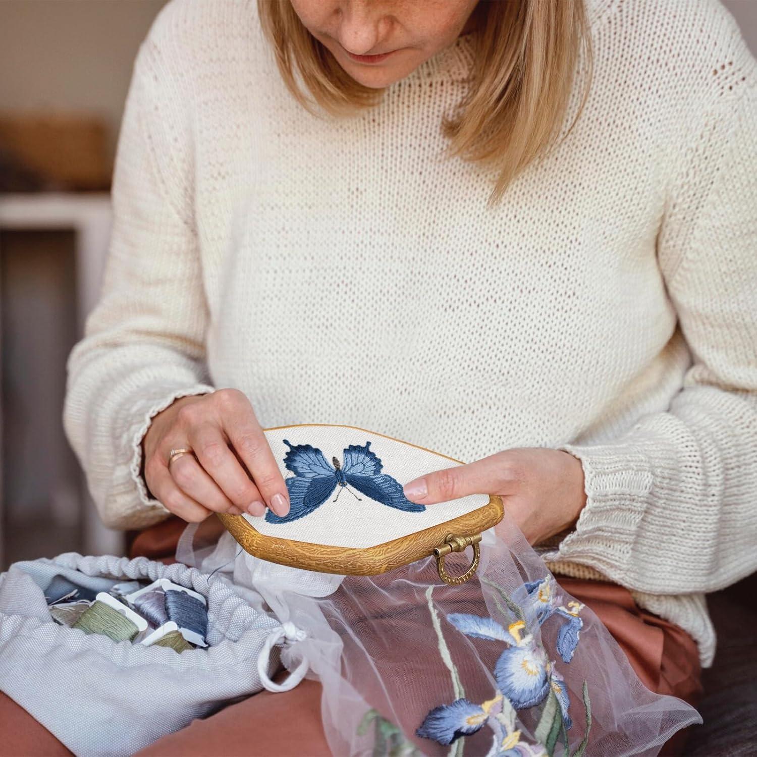 Aros de Bordado 3-Pack 26x19 cm - Madera Vintage Holyenten