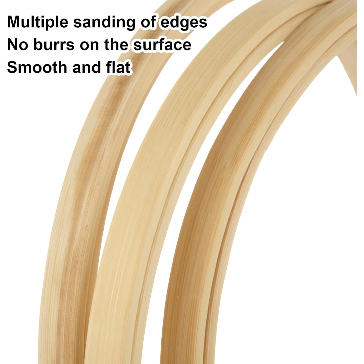 Aros de Bordado EATHEATY 20 Juegos 15 cm Bambú Ajustables