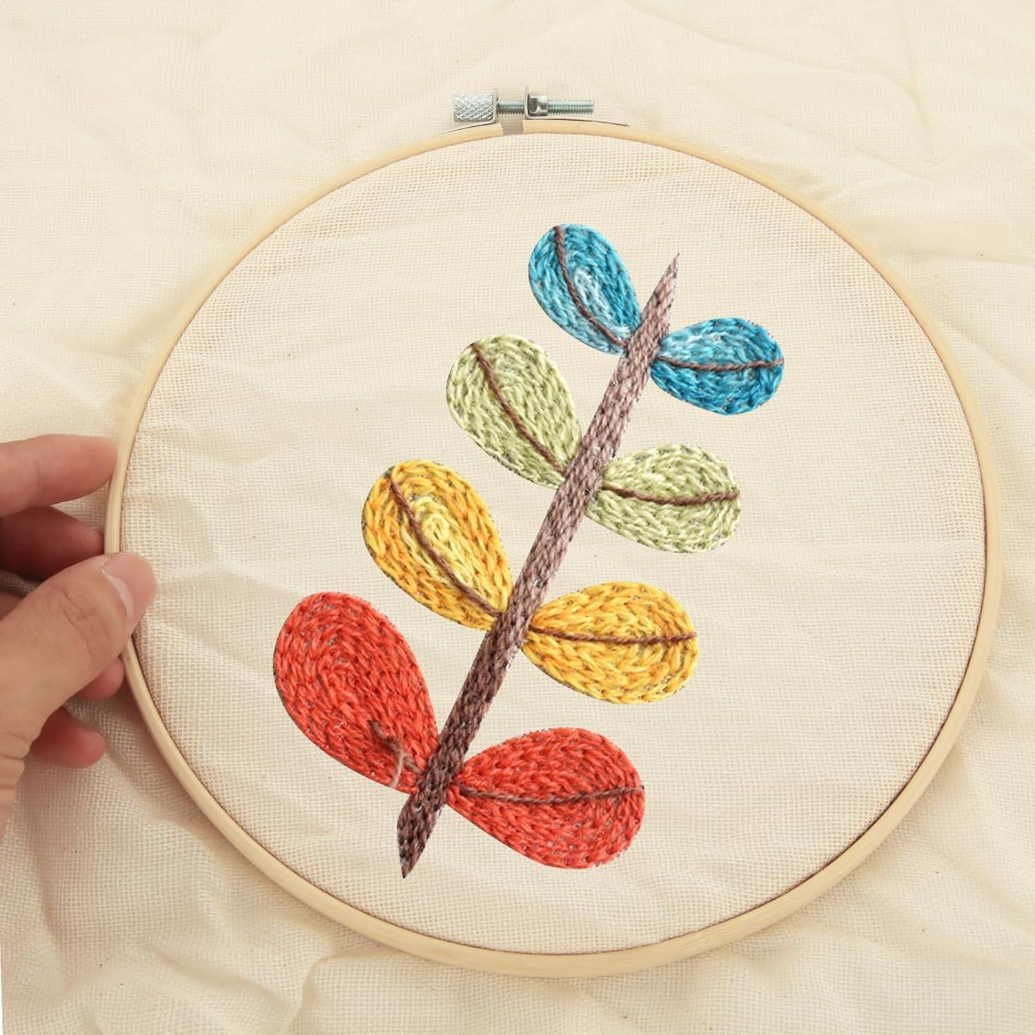 Aros de Bordado EATHEATY 20 Juegos 15 cm Bambú Ajustables