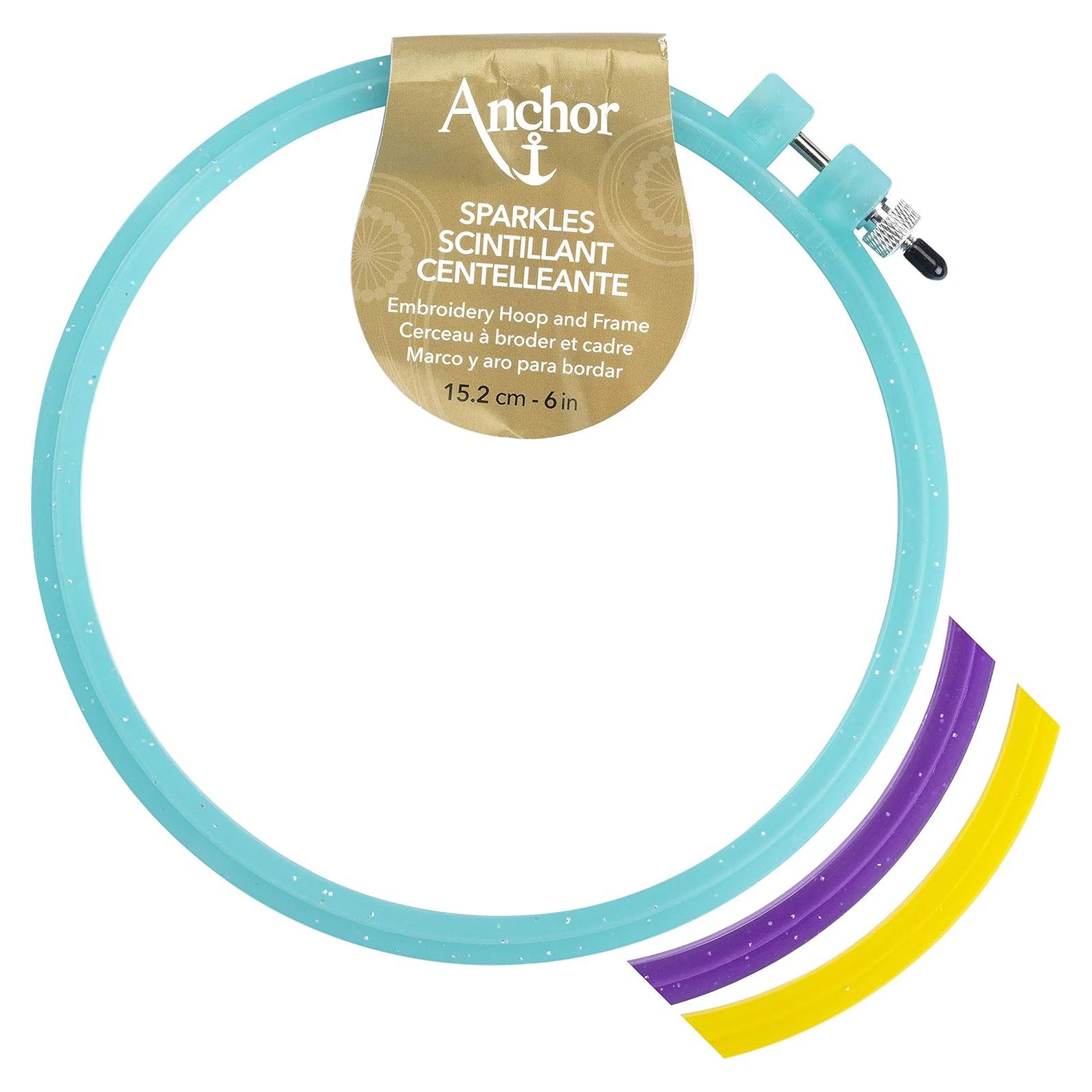 Aro de Bordado Anchor Sparkle 15.24 cm Azul/Púrpura