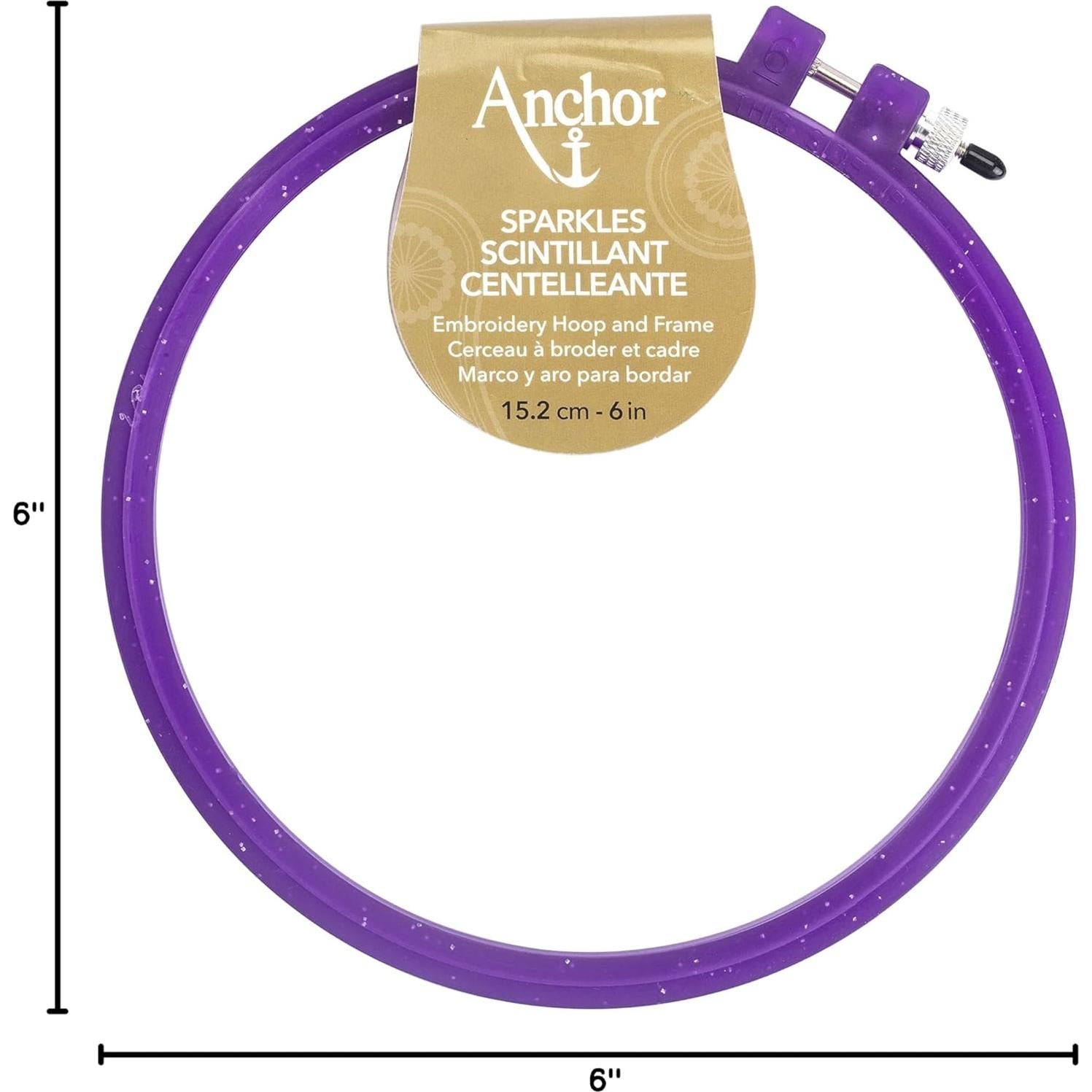 Aro de Bordado Anchor Sparkle 15.24 cm Azul/Púrpura
