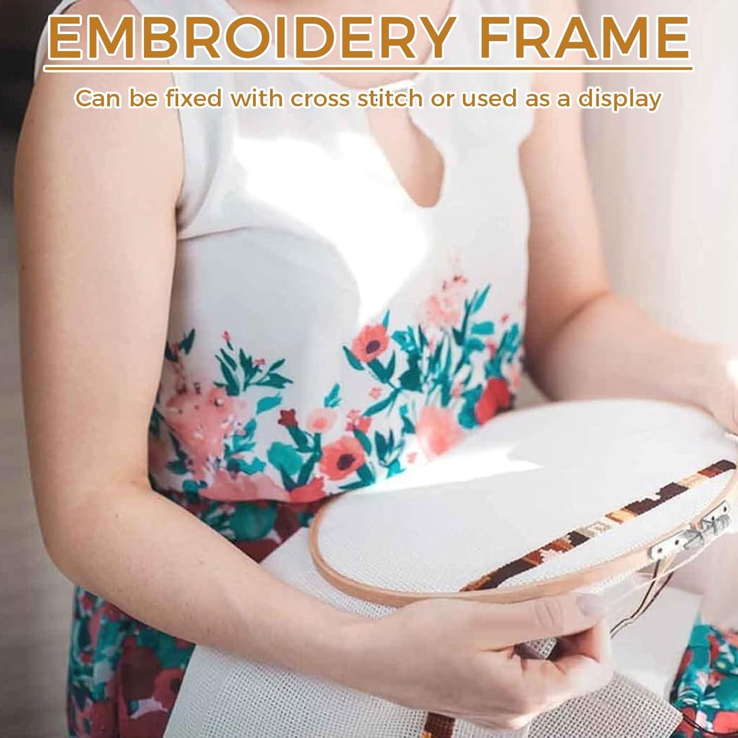 Juego de 4 Aros de Bordado de Madera de Haya 3 a 6 Pulgadas