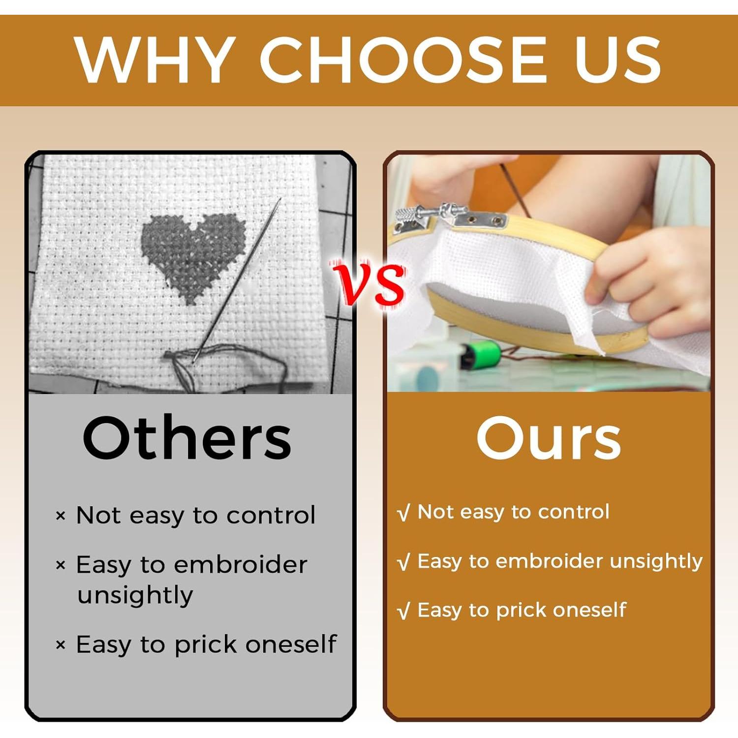 Juego de 4 Aros de Bordado de Madera de Haya 3 a 6 Pulgadas