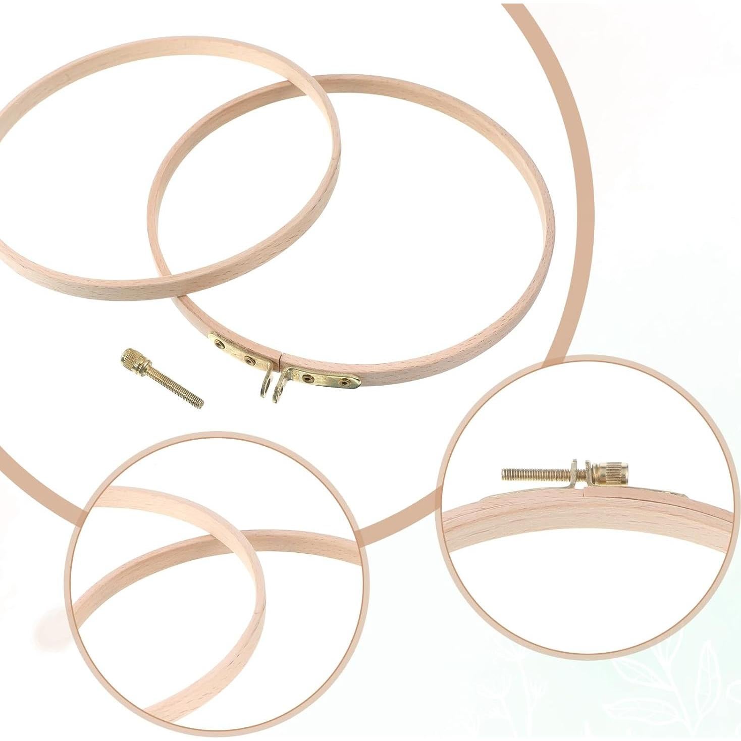 Aros de Bordado de Madera Lnngub 15.24 cm - 2 Piezas