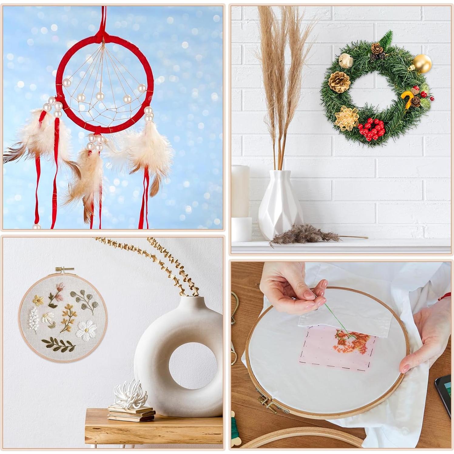 Aros de Bordado de Madera Lnngub 15.24 cm - 2 Piezas