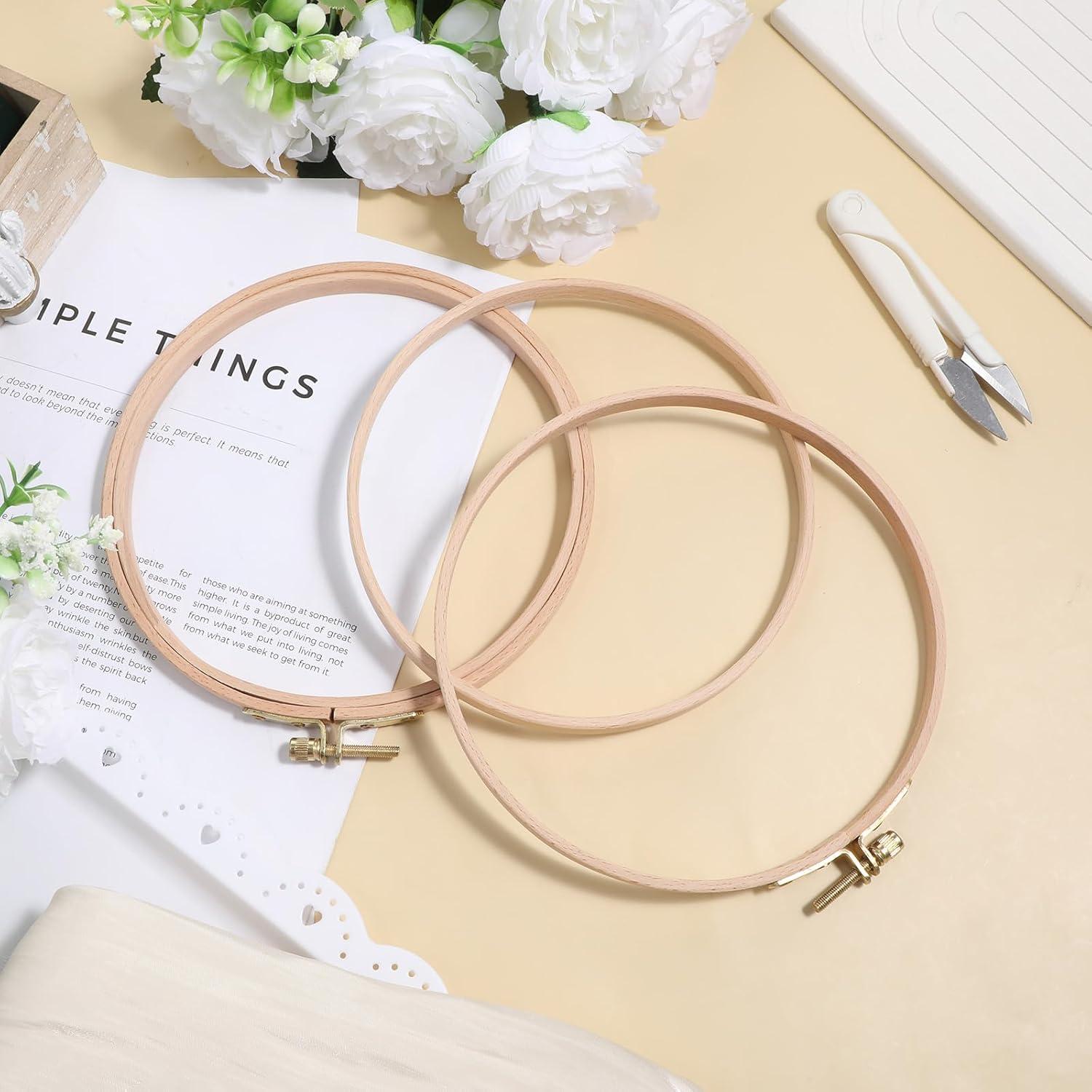 Aros de Bordado de Madera Lnngub 15.24 cm - 2 Piezas